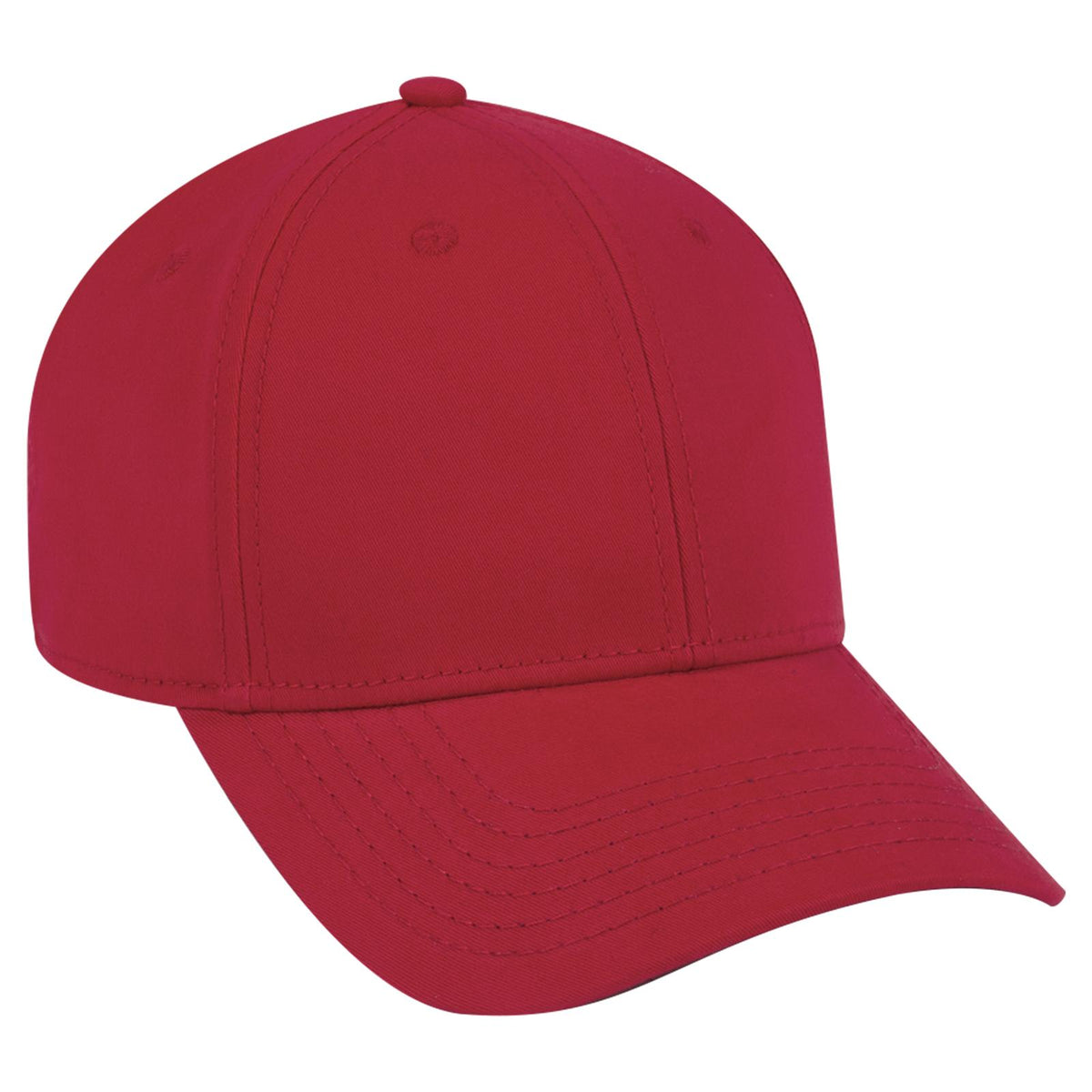 Right View of 002 - Red OTTO CAP 6 Panel Low Profile Baseball Cap