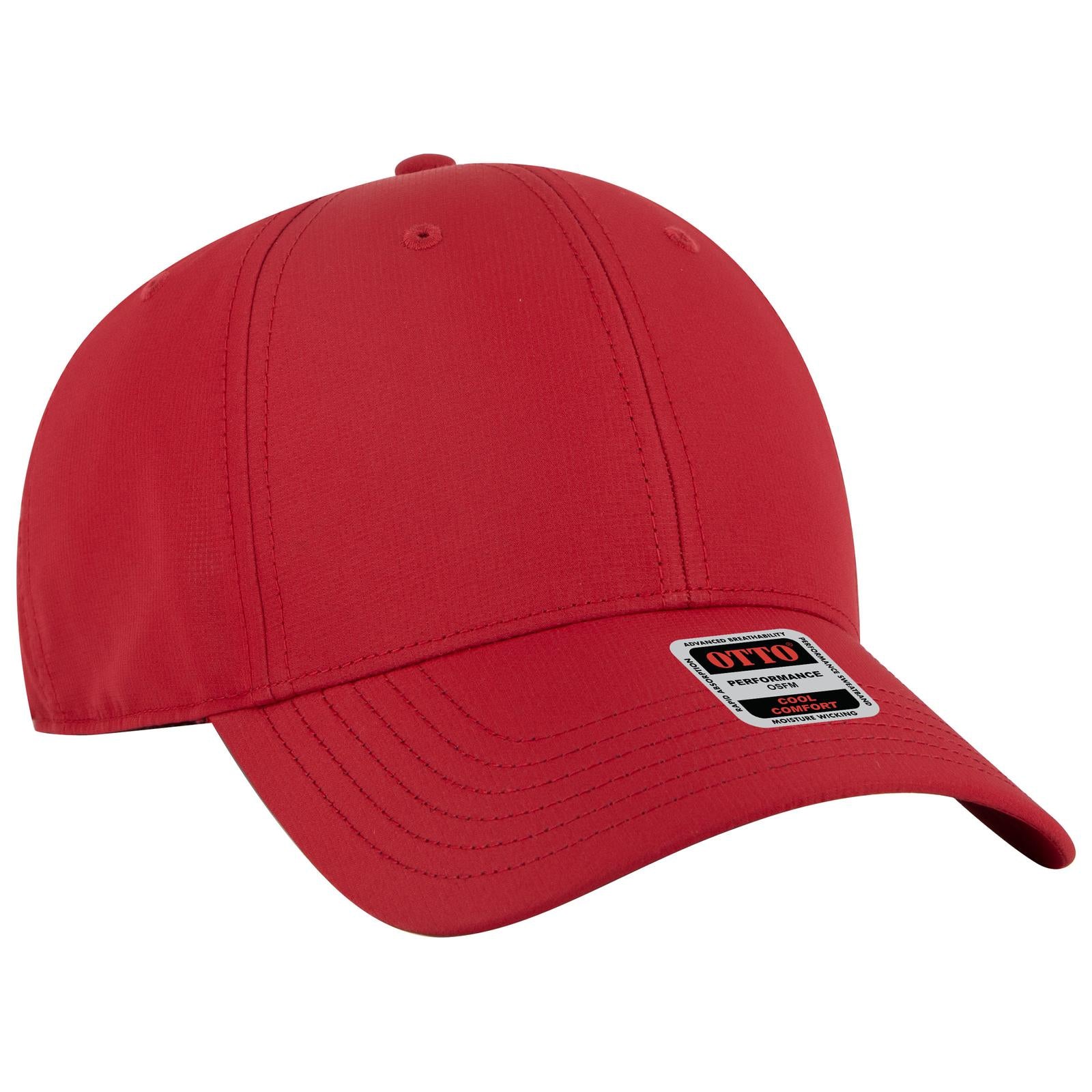 Right View of 002 - Red OTTO CAP 6 Panel Low Profile Baseball Cap