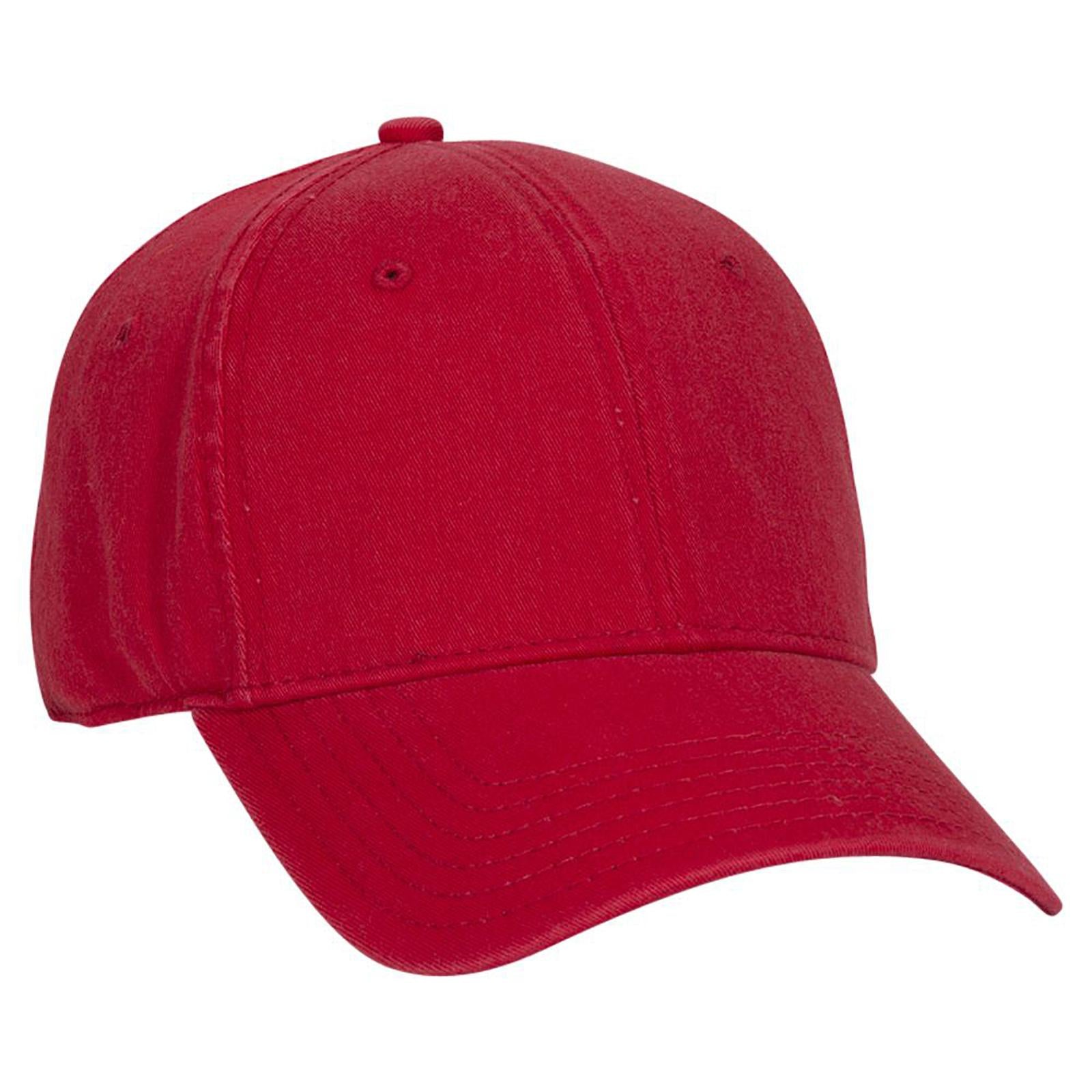 Front View of 002 - Red OTTO CAP "OTTO A-FLEX" Fitted 6 Panel Low Profile Baseball Cap