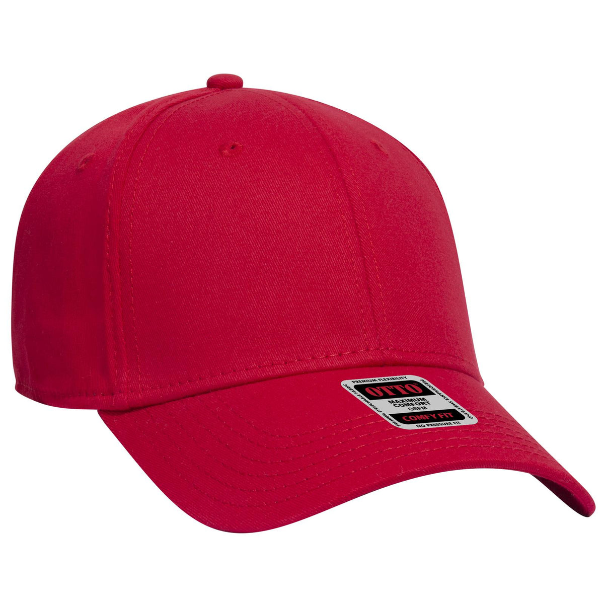 Right View of 002 - Red OTTO CAP "OTTO COMFY FIT" 6 Panel Low Profile Baseball Cap