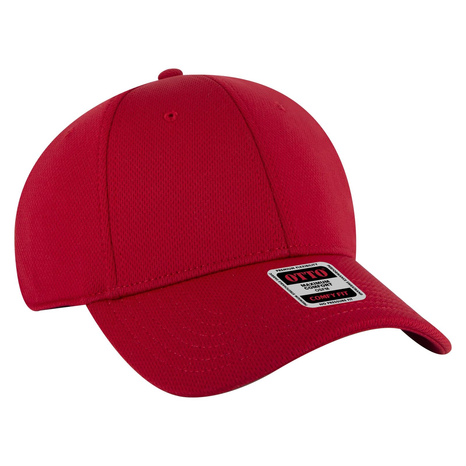 Right View of 002 - Red OTTO CAP "OTTO COMFY FIT" 6 Panel Low Profile Baseball Cap