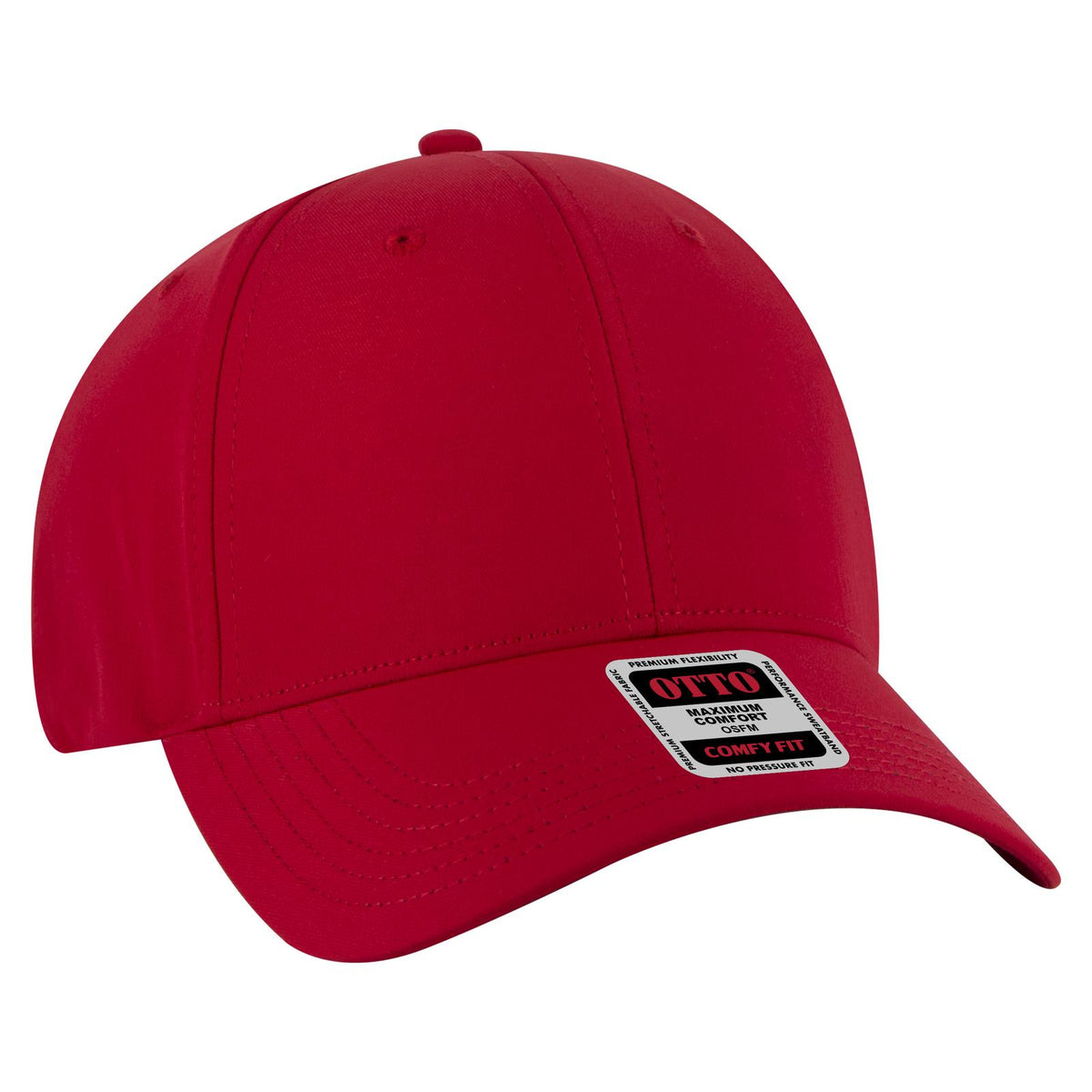 Right View of 002 - Red OTTO CAP "OTTO COMFY FIT" 6 Panel Low Profile Baseball Cap