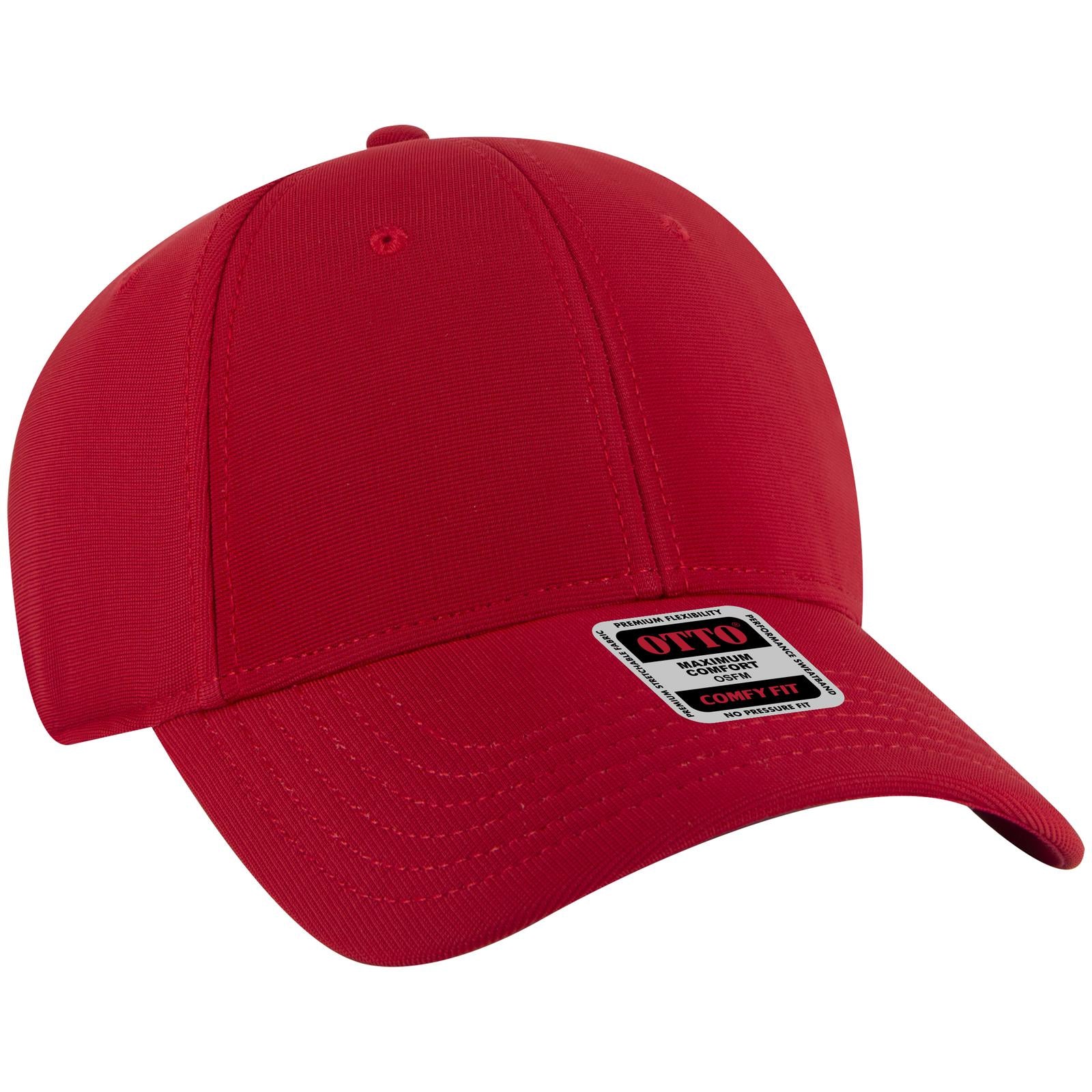 Right View of 002 - Red OTTO CAP "OTTO COMFY FIT" 6 Panel Low Profile Baseball Cap