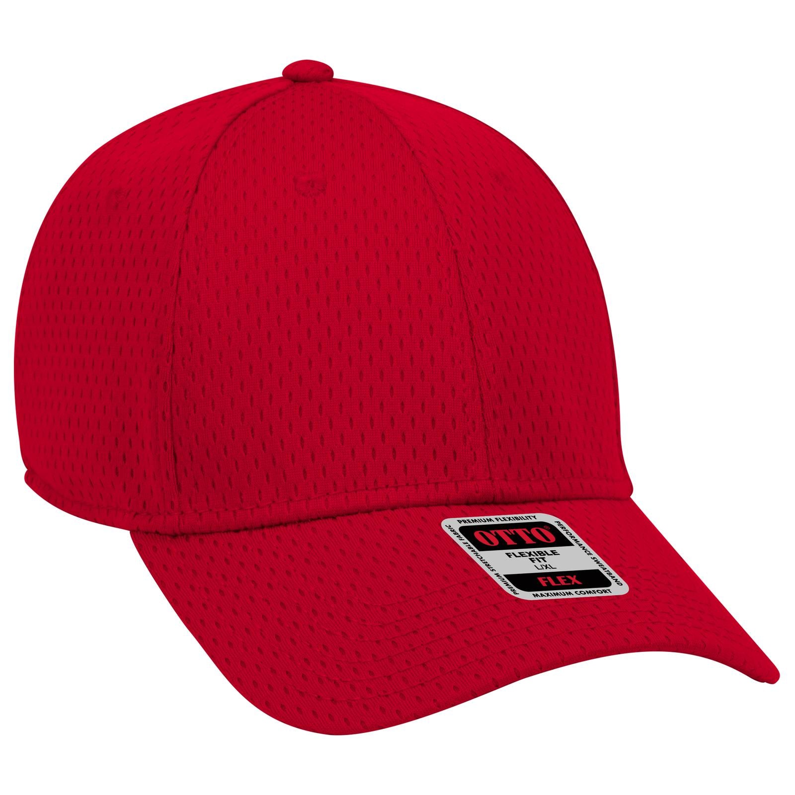 Right View of 002 - Red OTTO CAP "OTTO FLEX" Fitted 6 Panel Low Profile Baseball Cap