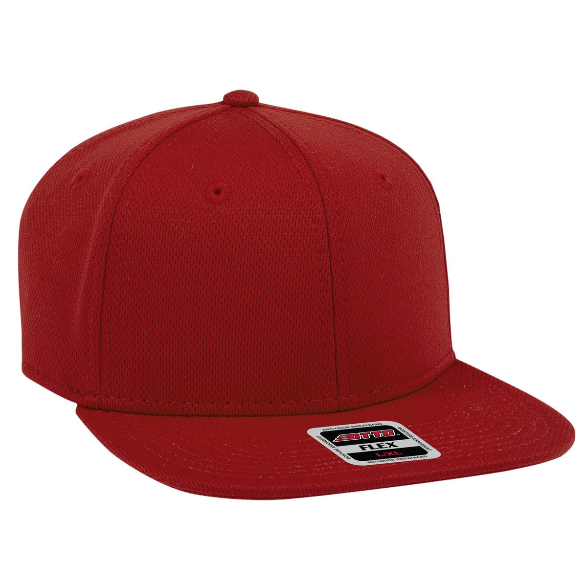 Right View of 002 - Red OTTO CAP "OTTO FLEX" Fitted 6 Panel Mid Profile Baseball Cap