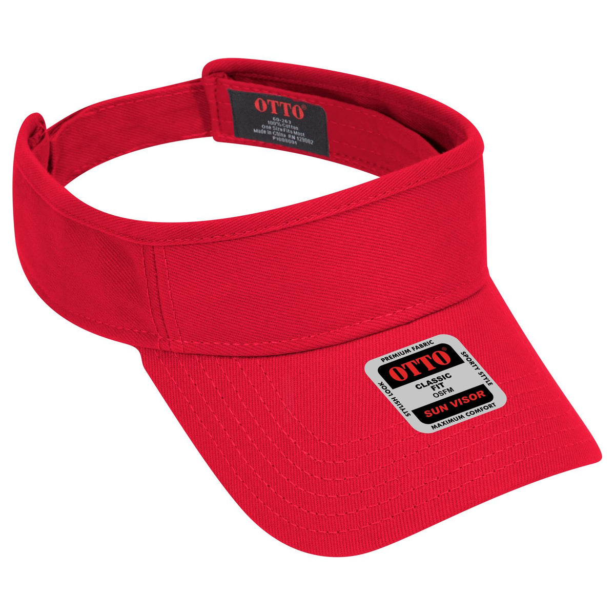 Right View of 002 - Red OTTO CAP Sun Visor