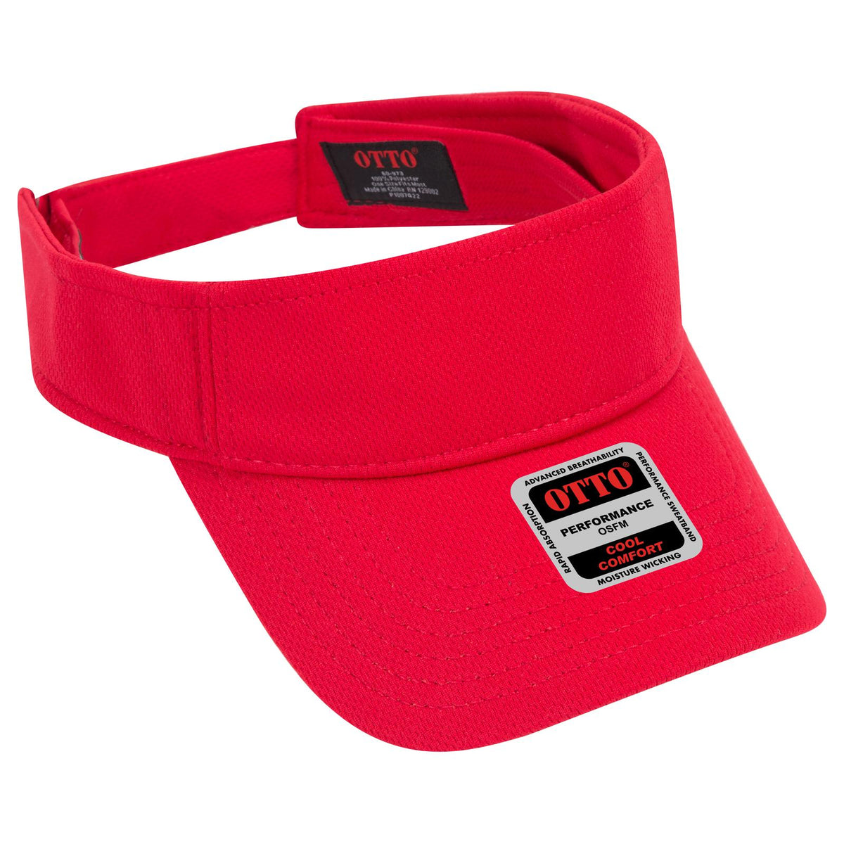 Right View of 002 - Red OTTO CAP Sun Visor