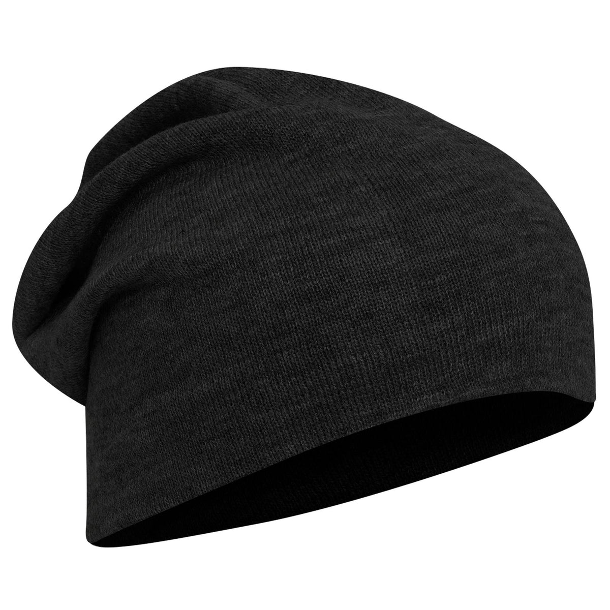 Right View of 003 - Black OTTO CAP 11 3/4" Comfort Slouch Beanie