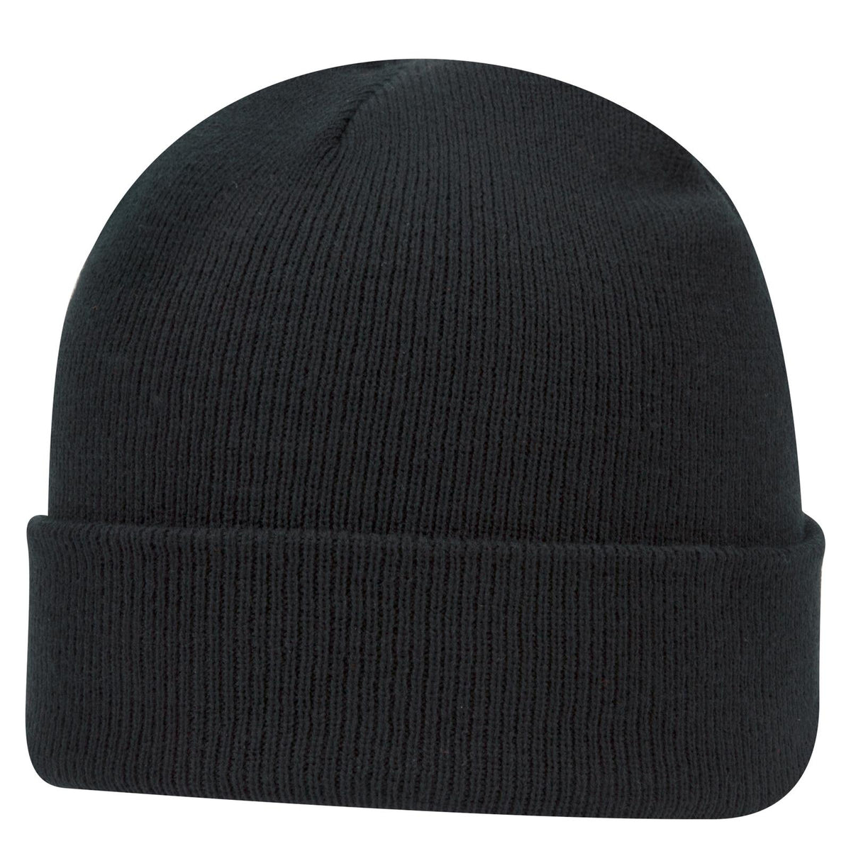 Right View of 003 - Black OTTO CAP 12" Classic Knit Beanie w/ Cuff