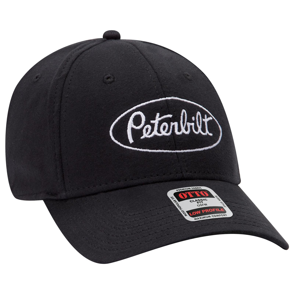 Right View of 003 - Black OTTO CAP 6 Panel Low Profile Baseball Cap