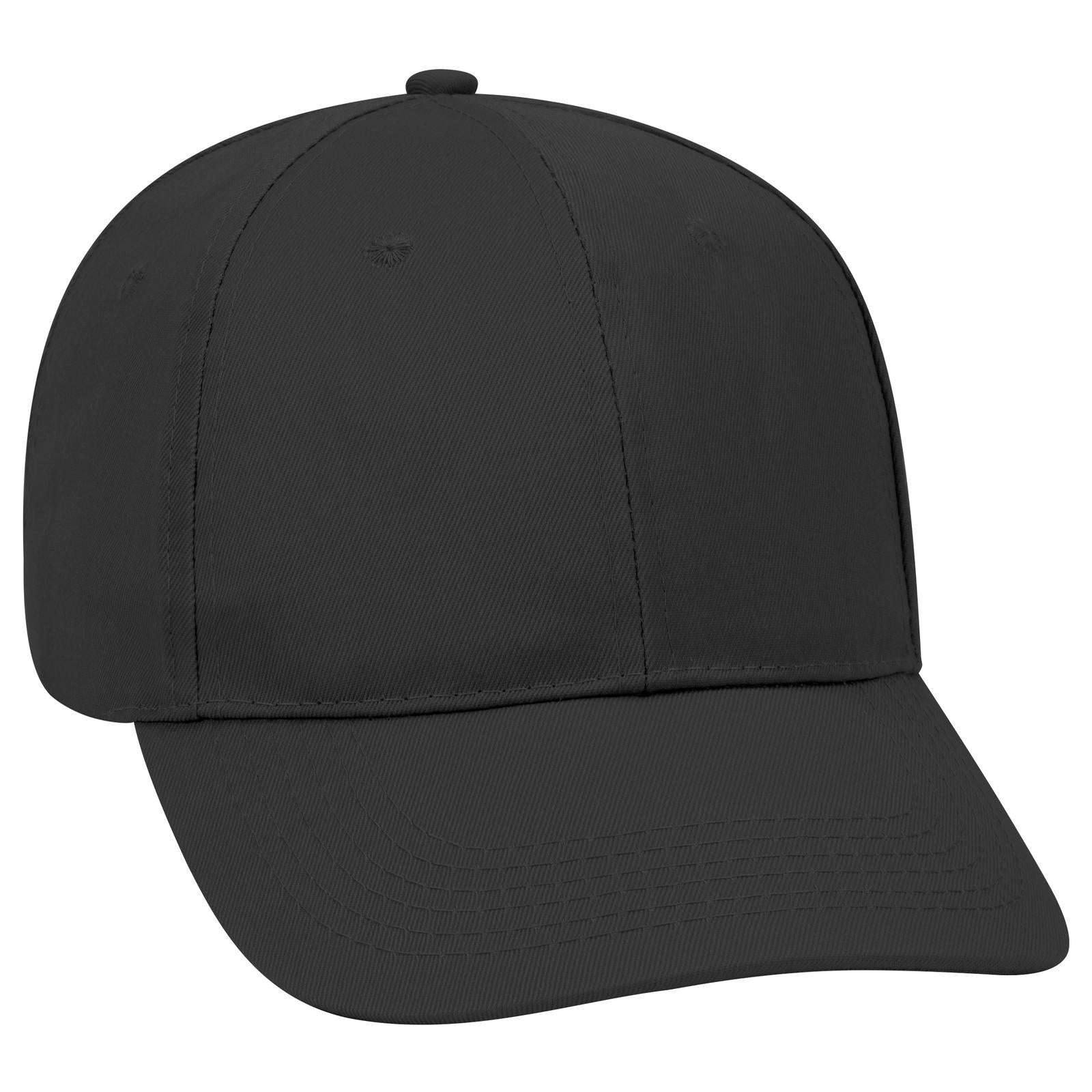 Right View of 003 - Black OTTO CAP 6 Panel Low Profile Baseball Cap