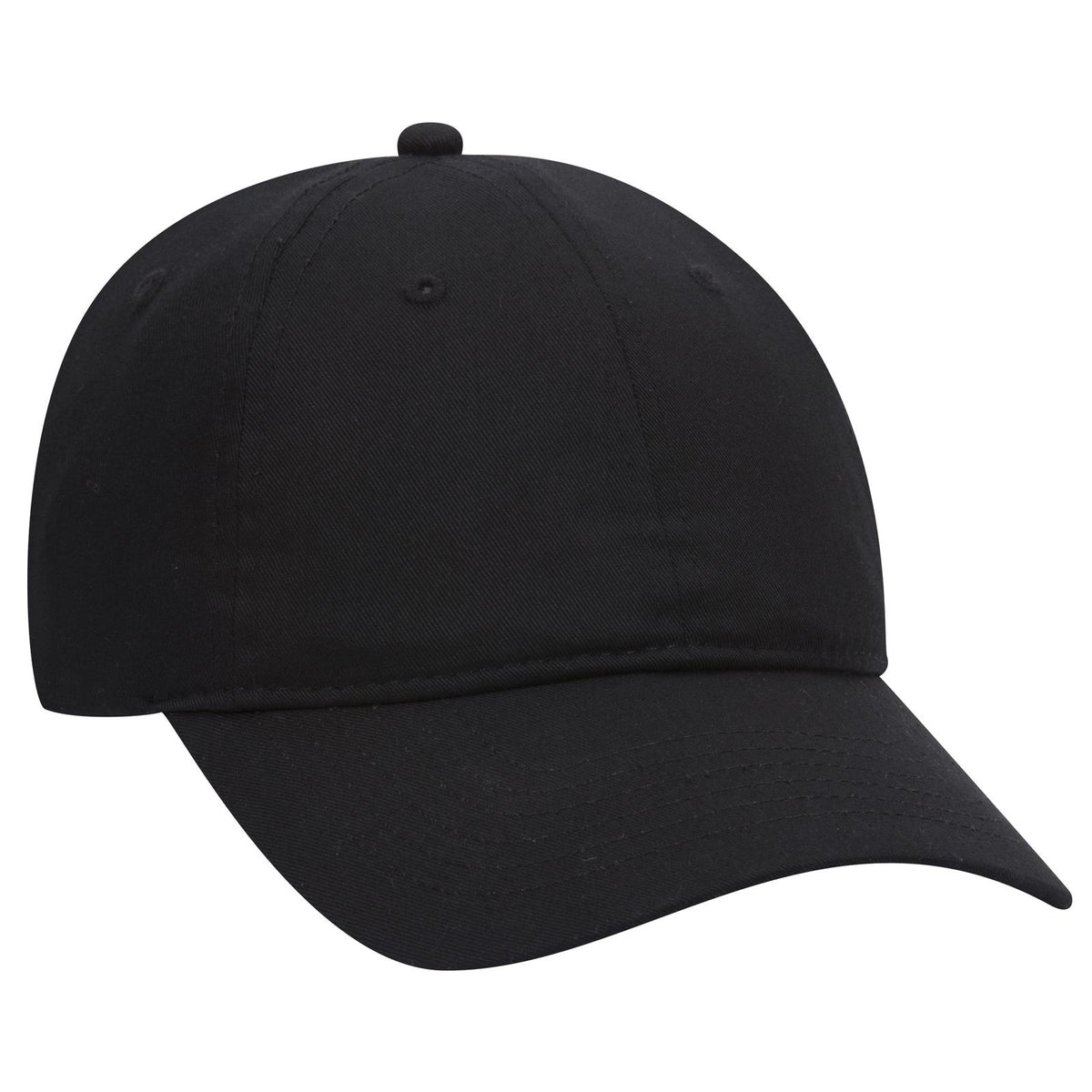 Right View of 003 - Black OTTO CAP 6 Panel Low Profile Baseball Cap
