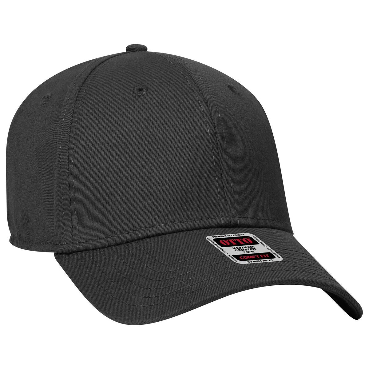 Right View of 003 - Black OTTO CAP "OTTO COMFY FIT" 6 Panel Low Profile Baseball Cap
