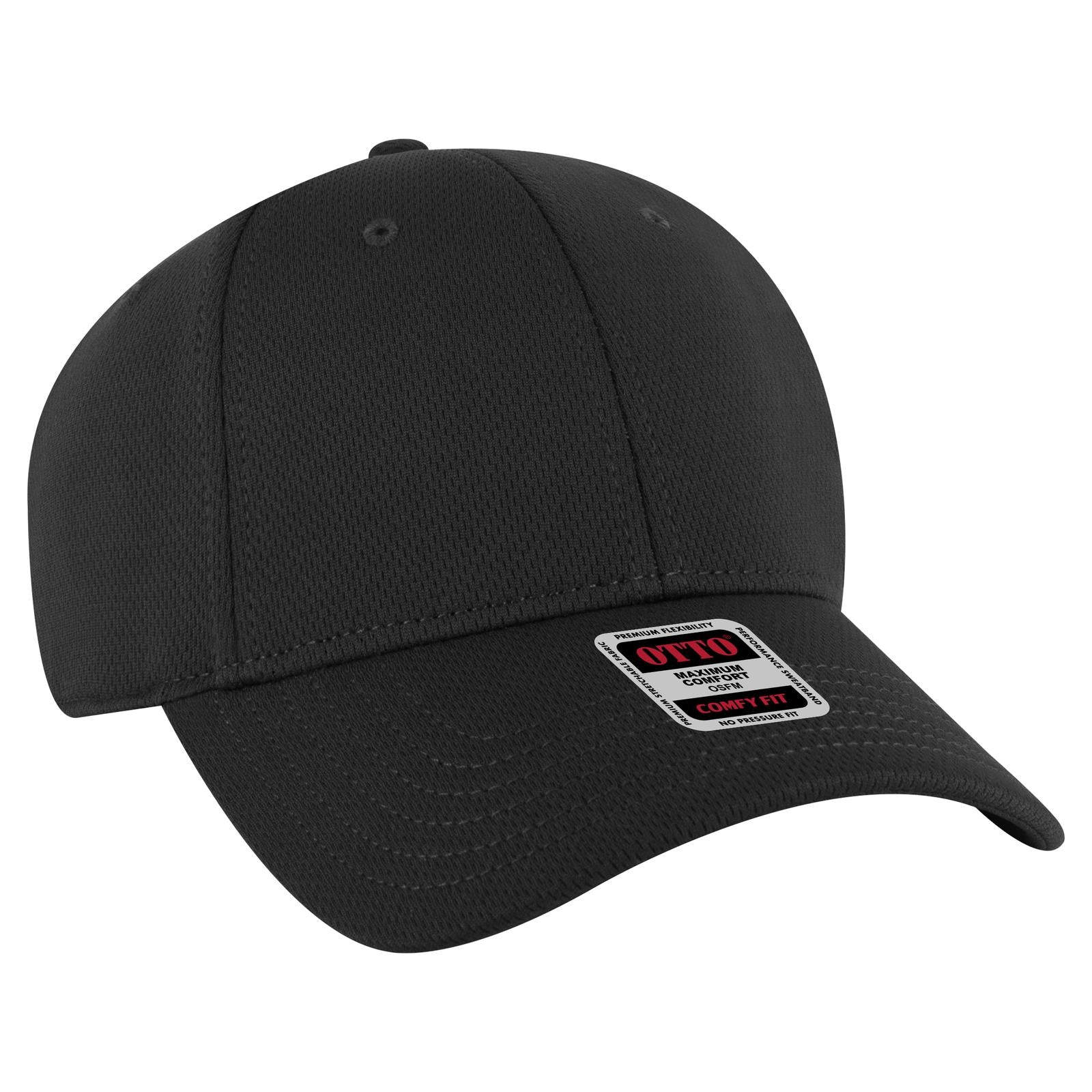 Right View of 003 - Black OTTO CAP "OTTO COMFY FIT" 6 Panel Low Profile Baseball Cap