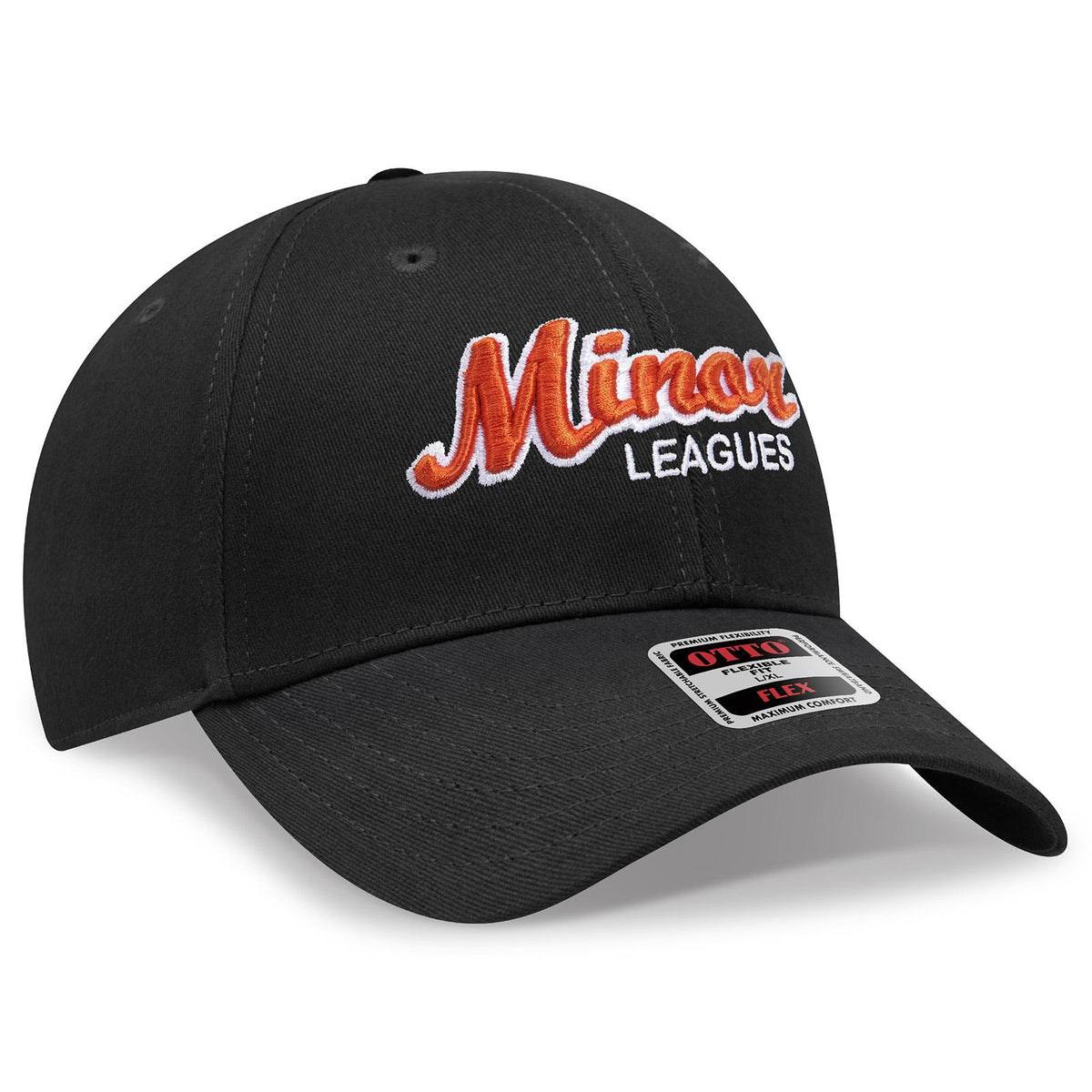 Right View of 003 - Black OTTO CAP "OTTO FLEX" Fitted 6 Panel Low Profile Baseball Cap