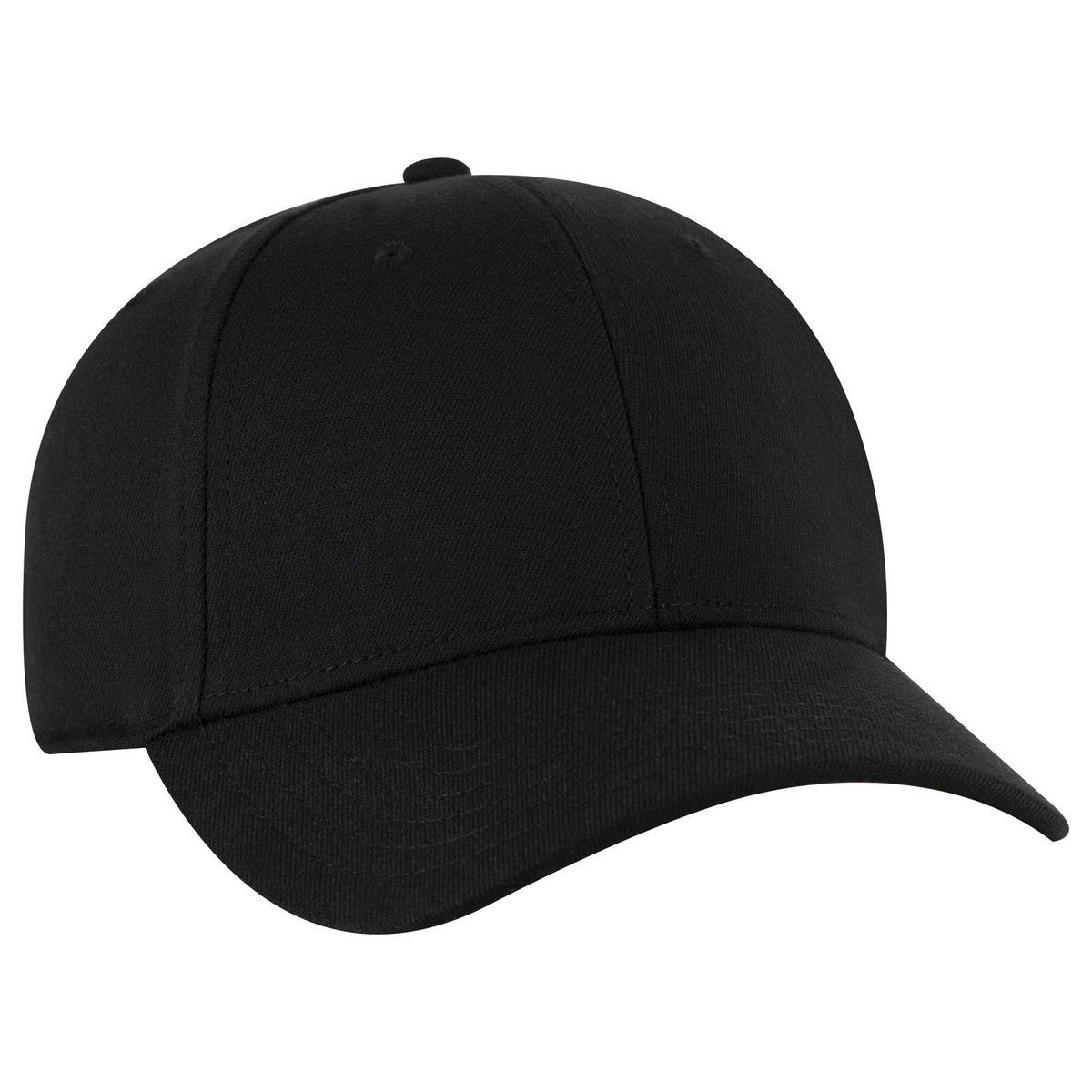Right View of 003 - Black OTTO CAP "OTTO FLEX" Fitted 6 Panel Low Profile Baseball Cap