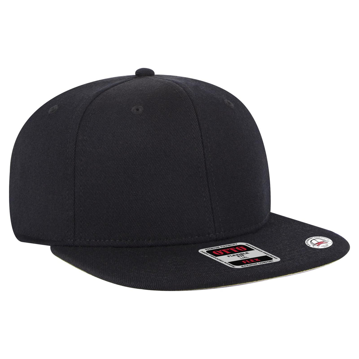 Right View of 003 - Black OTTO CAP "OTTO FLEX" Fitted 6 Panel Pro Style Baseball Cap