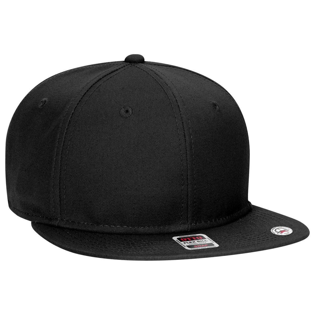 Right View of 003 - Black OTTO CAP “OTTO SNAP” 6 Panel Pro Style Snapback Hat