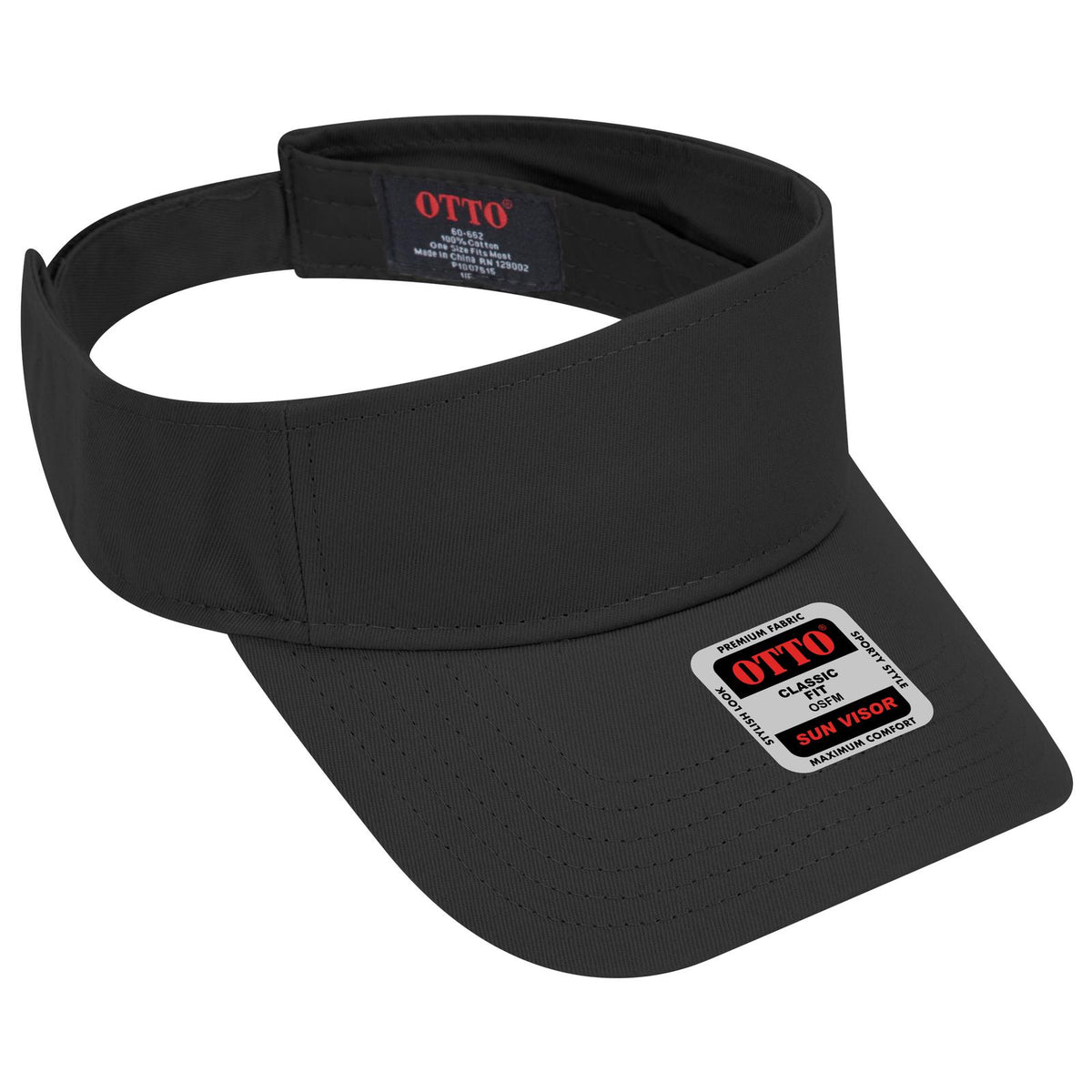 Right View of 003 - Black OTTO CAP Sun Visor
