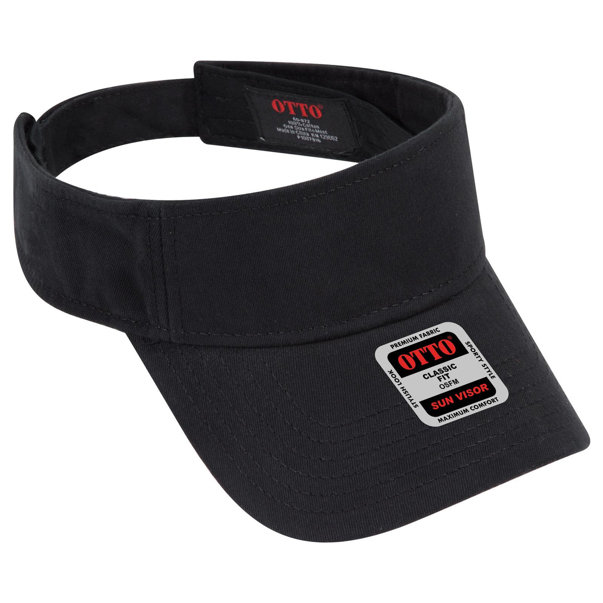 Right View of 003 - Black OTTO CAP Sun Visor