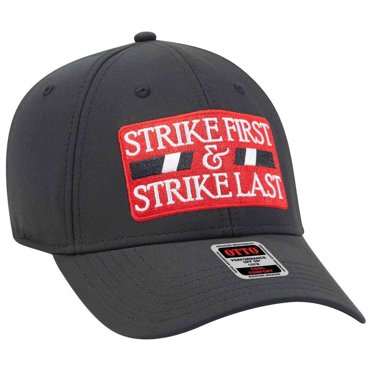 Right View of 003 - Black OTTO CAP UPF 50+ 6 Panel Low Profile Baseball Cap