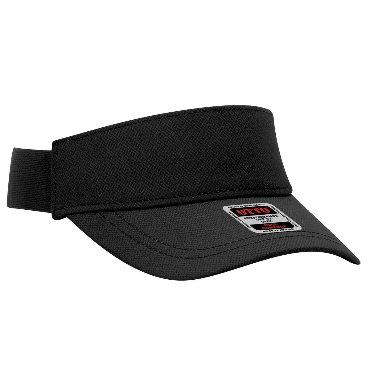 Right View of 003 - Black OTTO CAP UPF 50+ Sun Visor