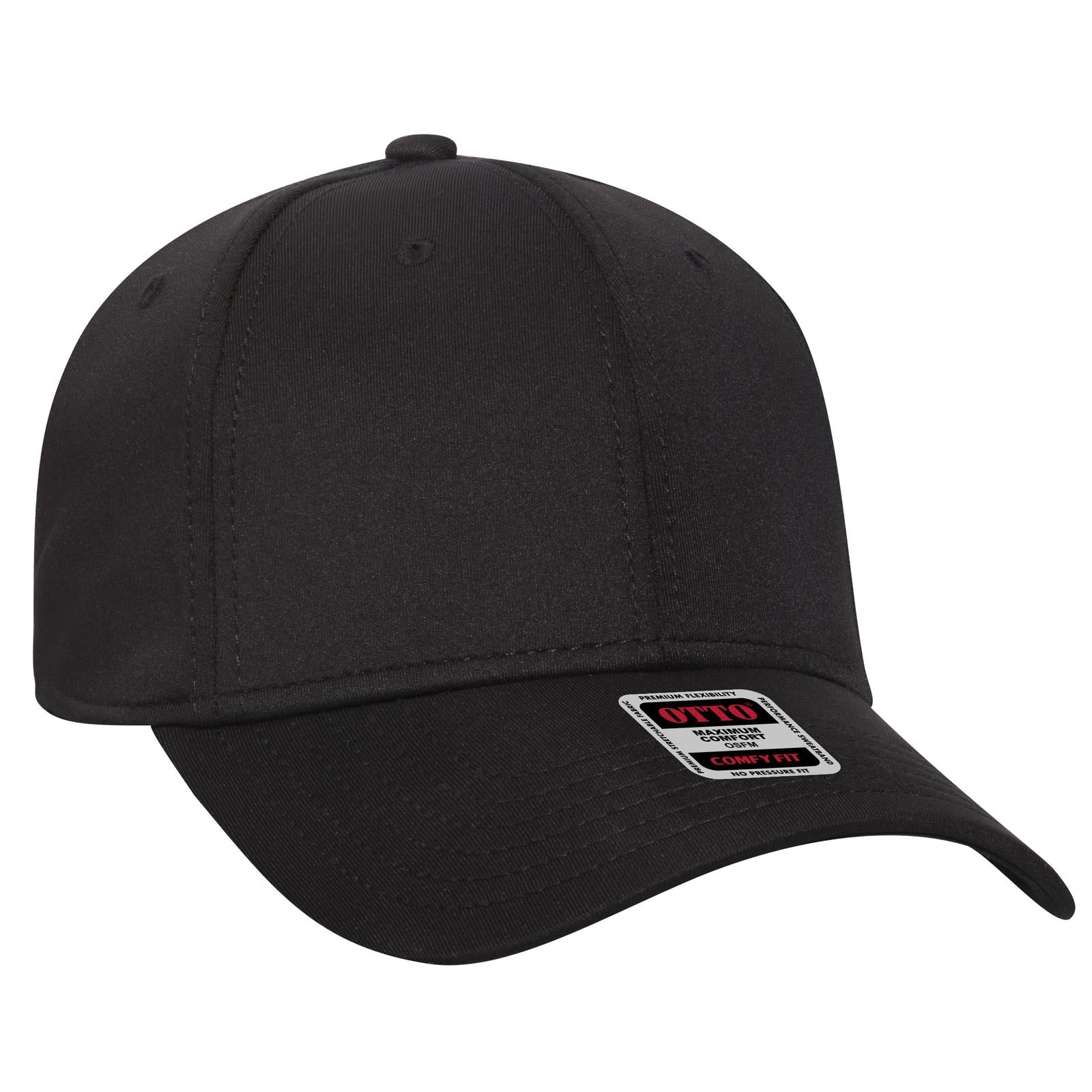 Right View of 003A - Black OTTO CAP "OTTO COMFY FIT" 6 Panel Low Profile Baseball Cap