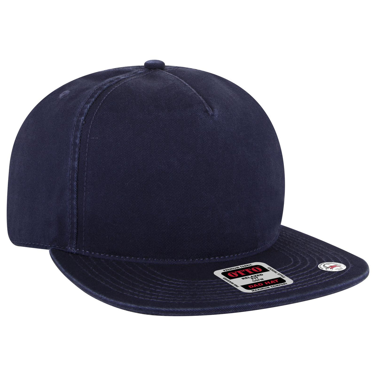 Right View of 004 - Navy OTTO CAP 5 Panel Low Profile Dad Hat