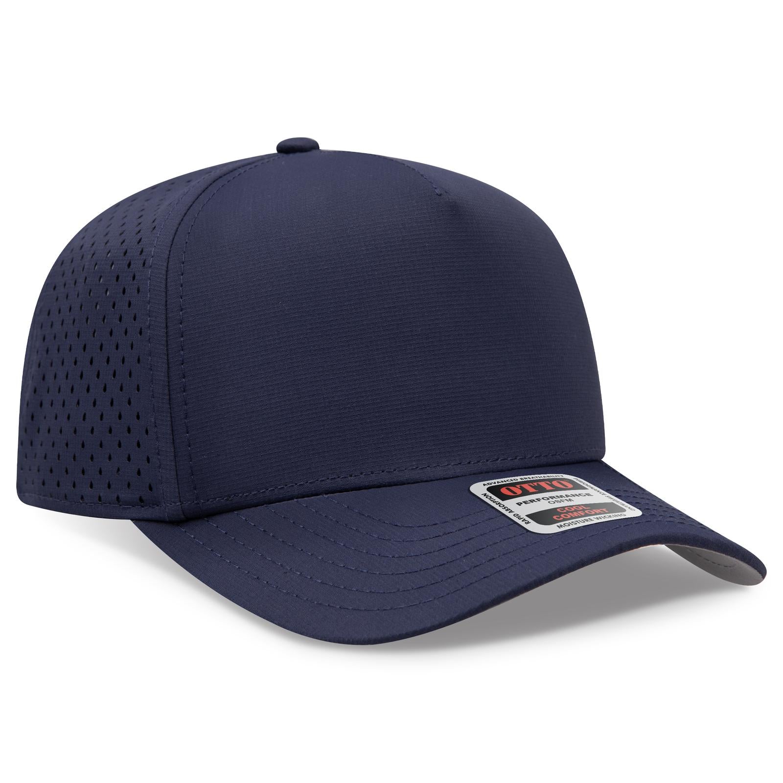 Right View of 004 - Navy OTTO CAP 5 Panel Mid Profile Baseball Cap