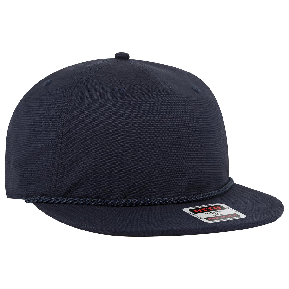 Right View of 004 - Navy OTTO CAP 5 Panel Pro Style Baseball Cap