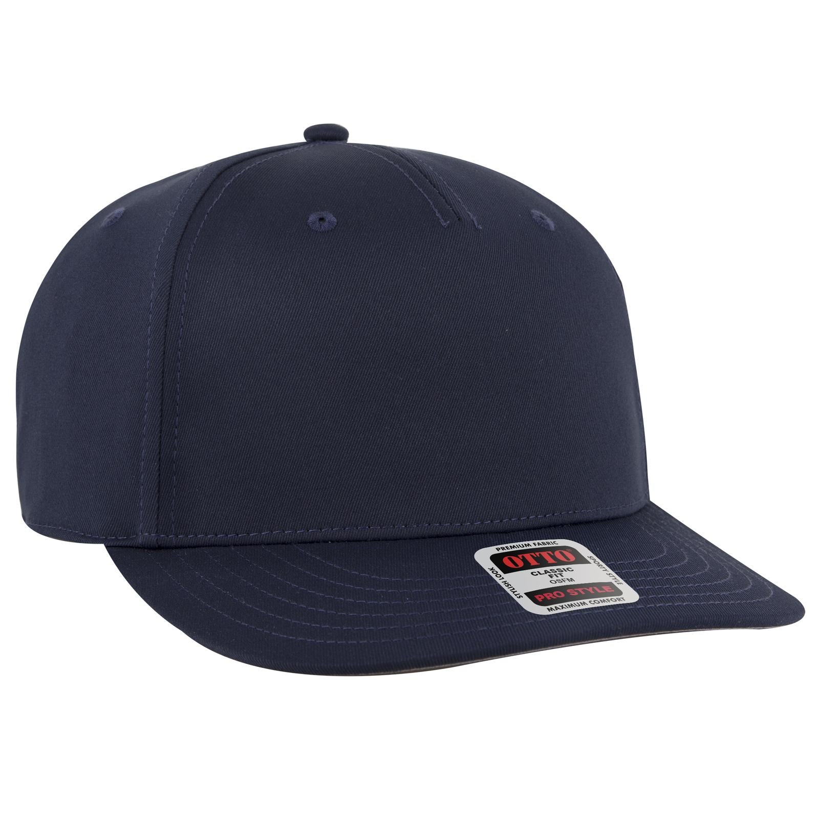 Right View of 004 - Navy OTTO CAP 5 Panel Pro Style Baseball Cap
