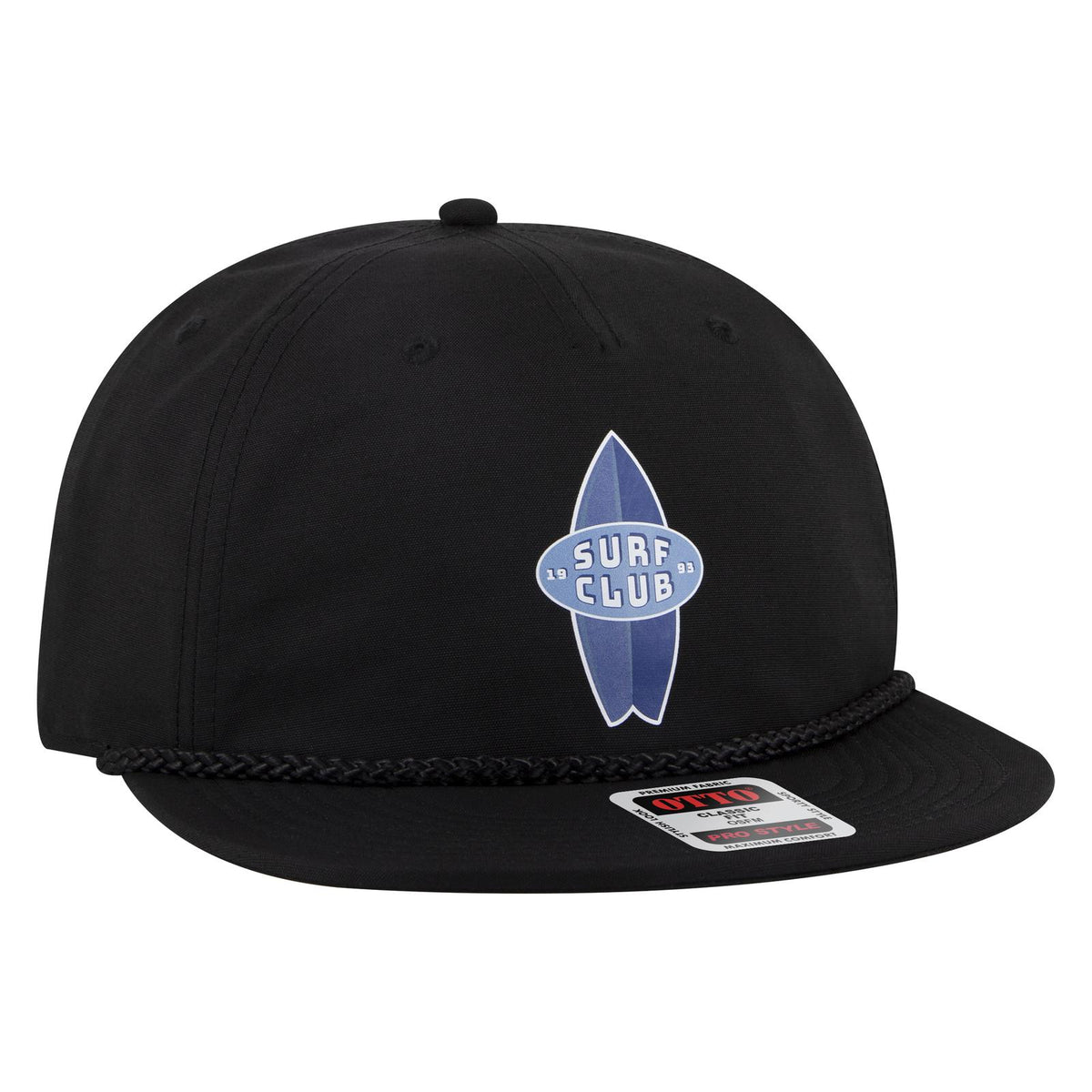 Right View of 004 - Navy OTTO CAP 5 Panel Pro Style Baseball Cap