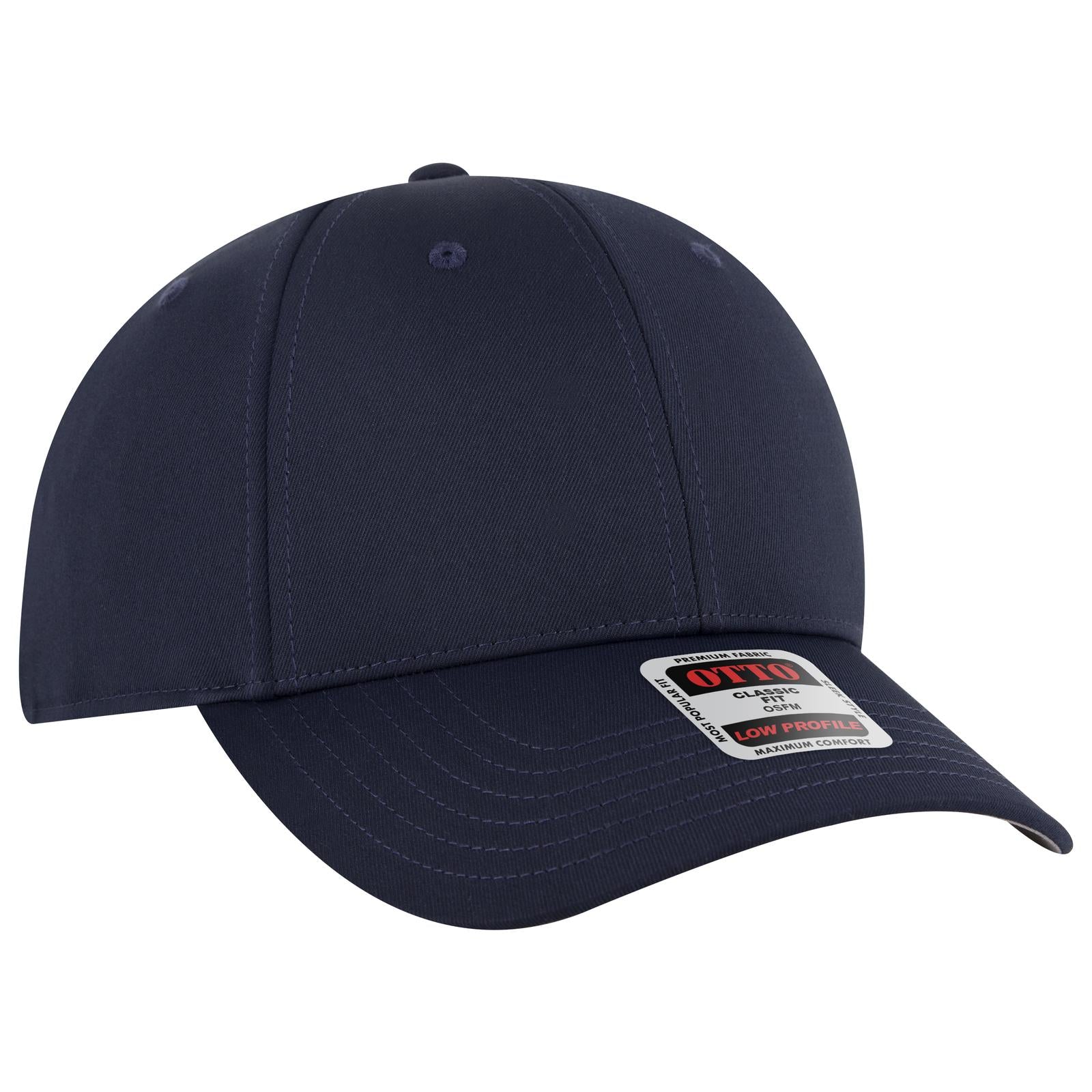Right View of 004 - Navy OTTO CAP 6 Panel Low Profile Baseball Cap