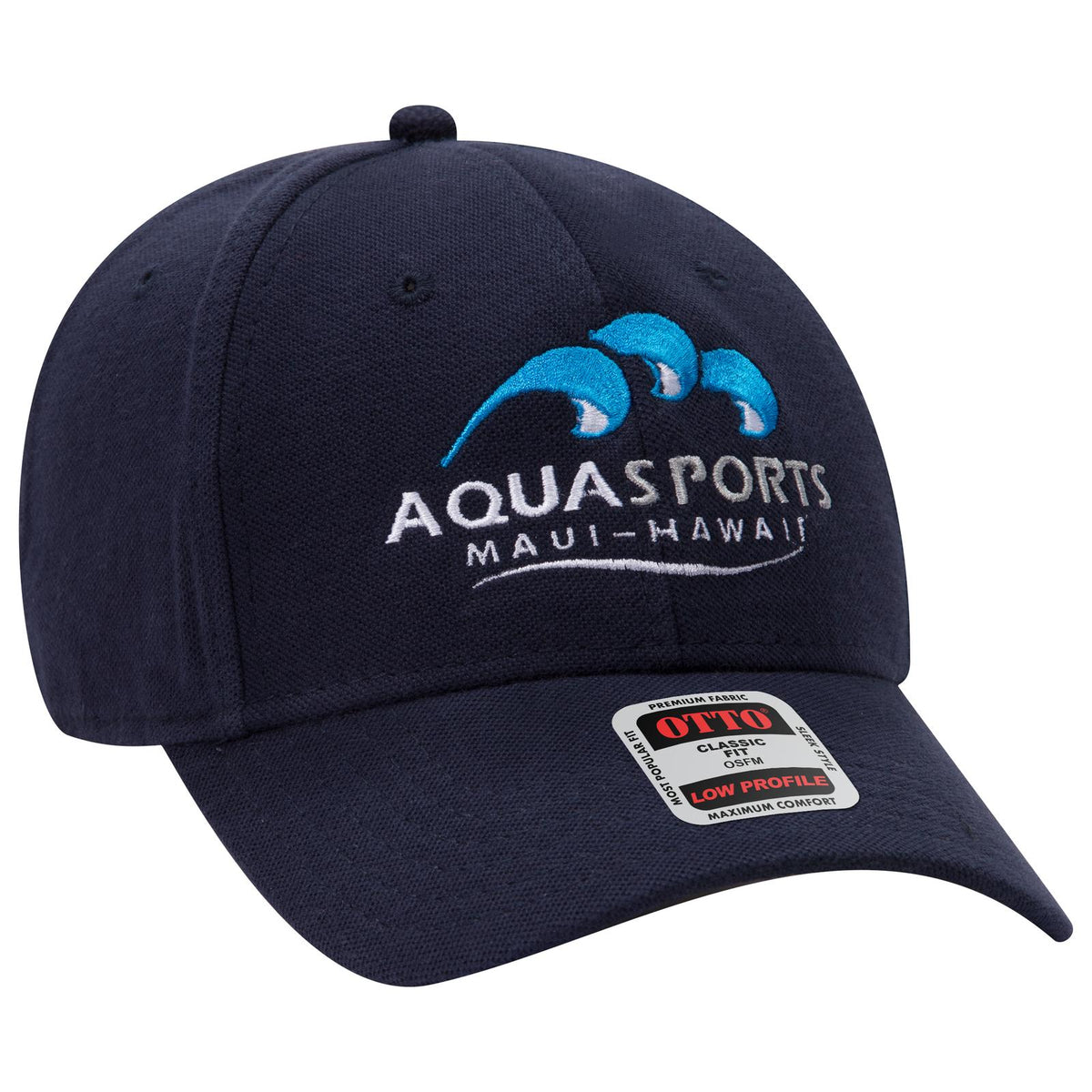 Right View of 004 - Navy OTTO CAP 6 Panel Low Profile Baseball Cap