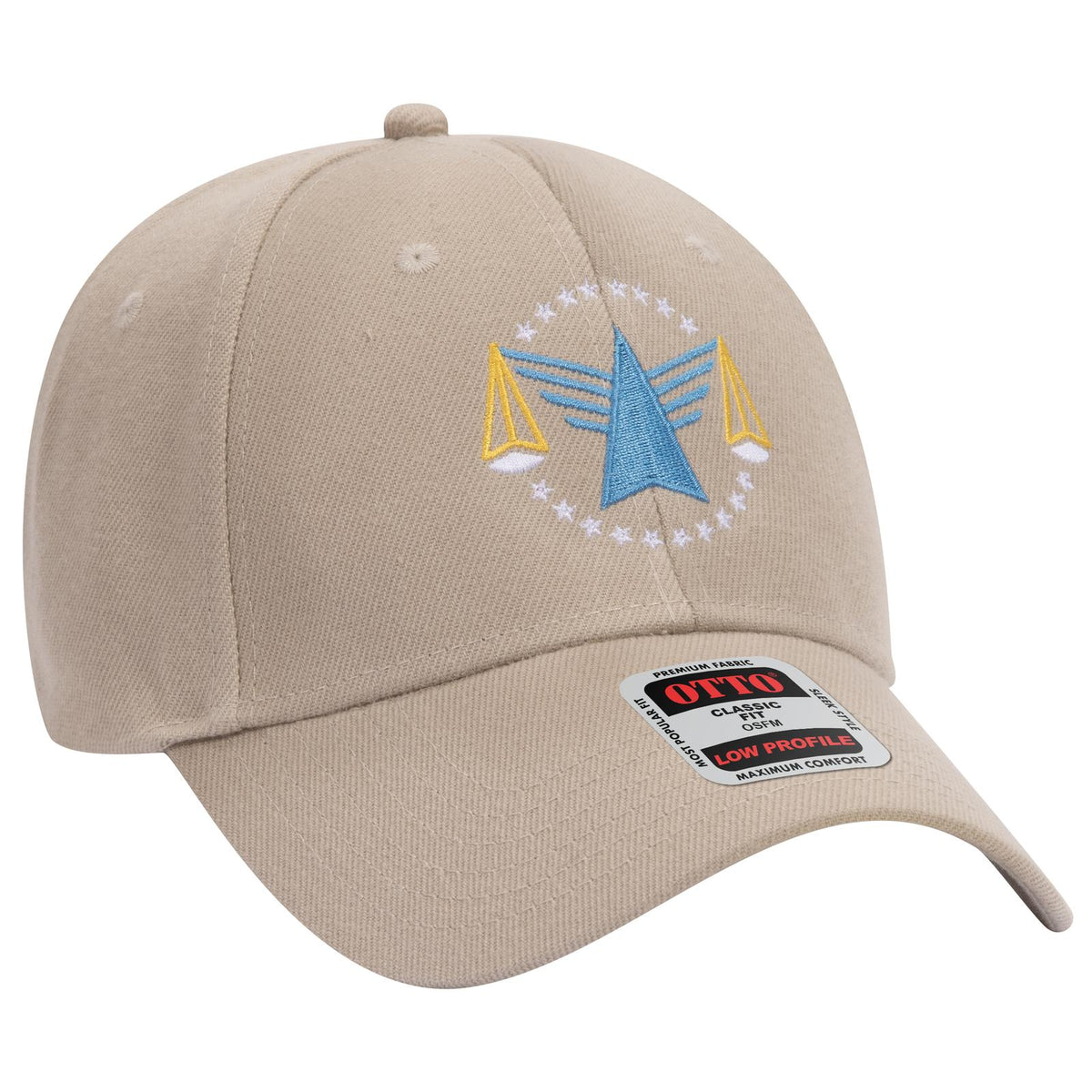 Right View of 004 - Navy OTTO CAP 6 Panel Low Profile Baseball Cap