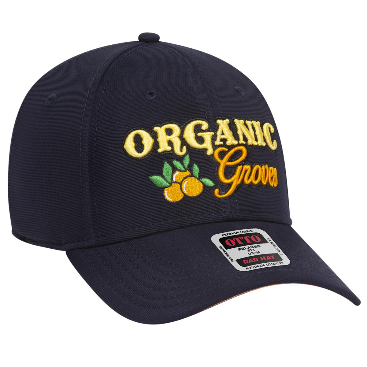 Right View of 004 - Navy OTTO CAP 6 Panel Low Profile Baseball Cap