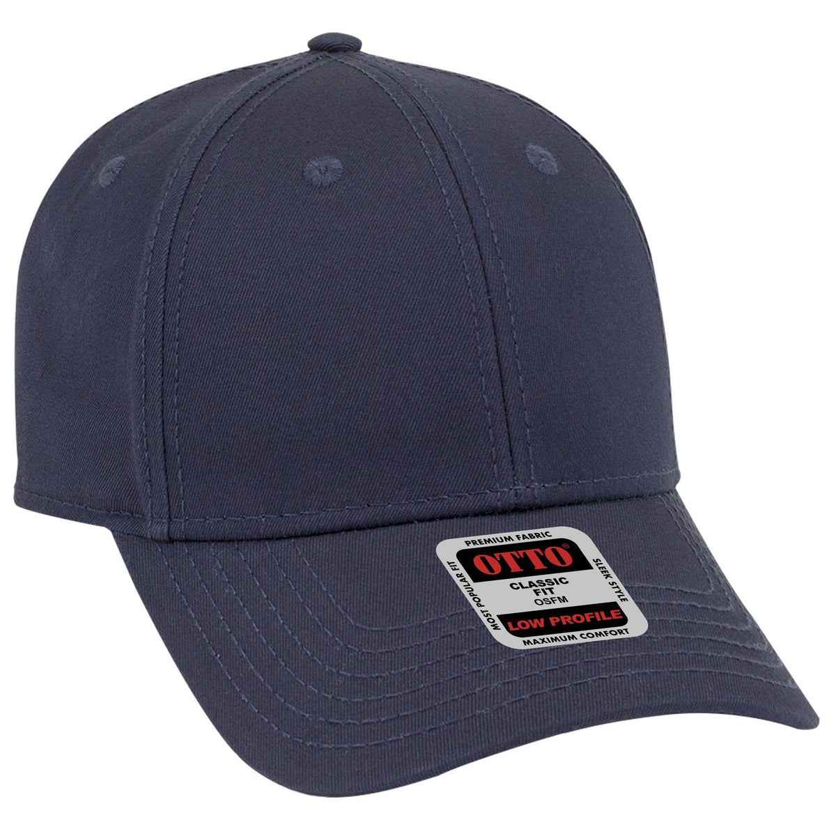 Right View of 004 - Navy OTTO CAP 6 Panel Low Profile Baseball Cap