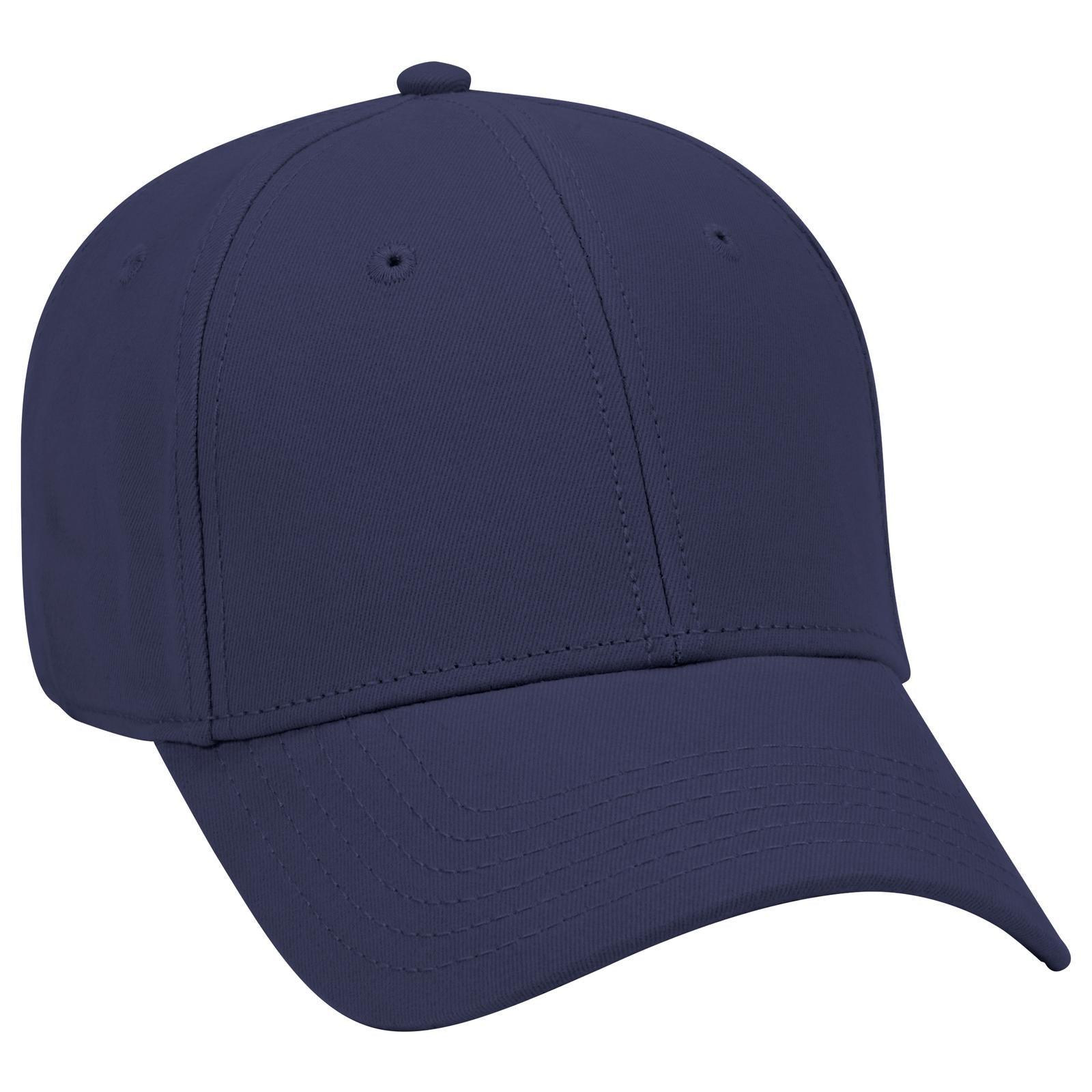 Front View of 004 - Navy OTTO CAP 6 Panel Low Profile Baseball Cap