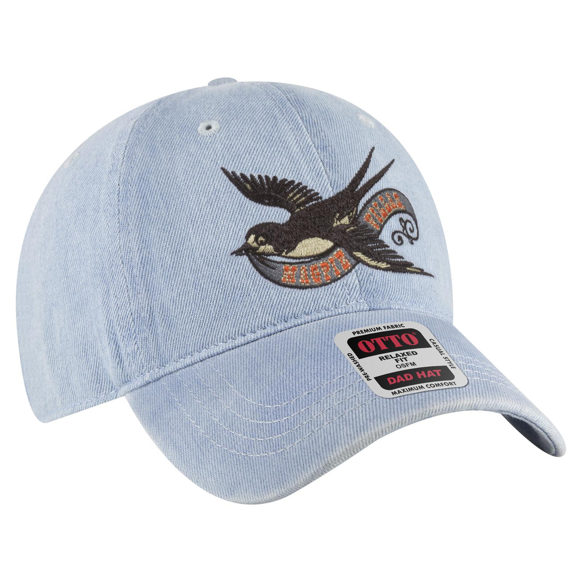 Right View of 004 - Navy OTTO CAP 6 Panel Low Profile Dad Hat