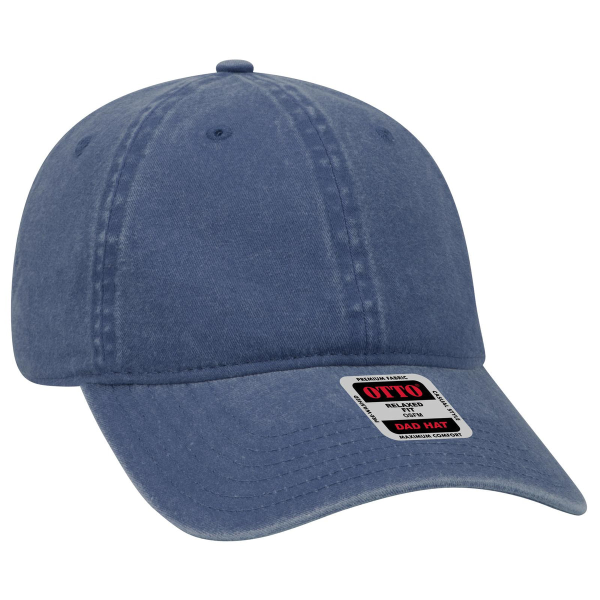 Right View of 004 - Navy OTTO CAP 6 Panel Low Profile Dad Hat