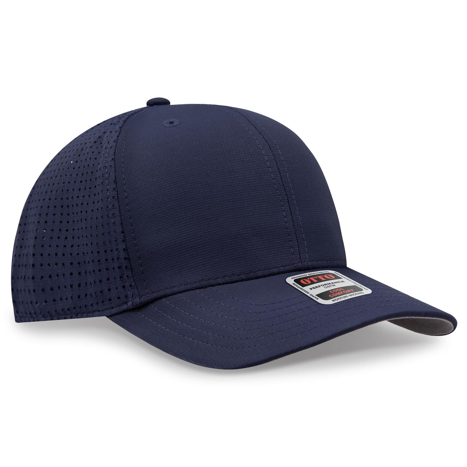 Right View of 004 - Navy OTTO CAP 6 Panel Mid Profile Baseball Cap