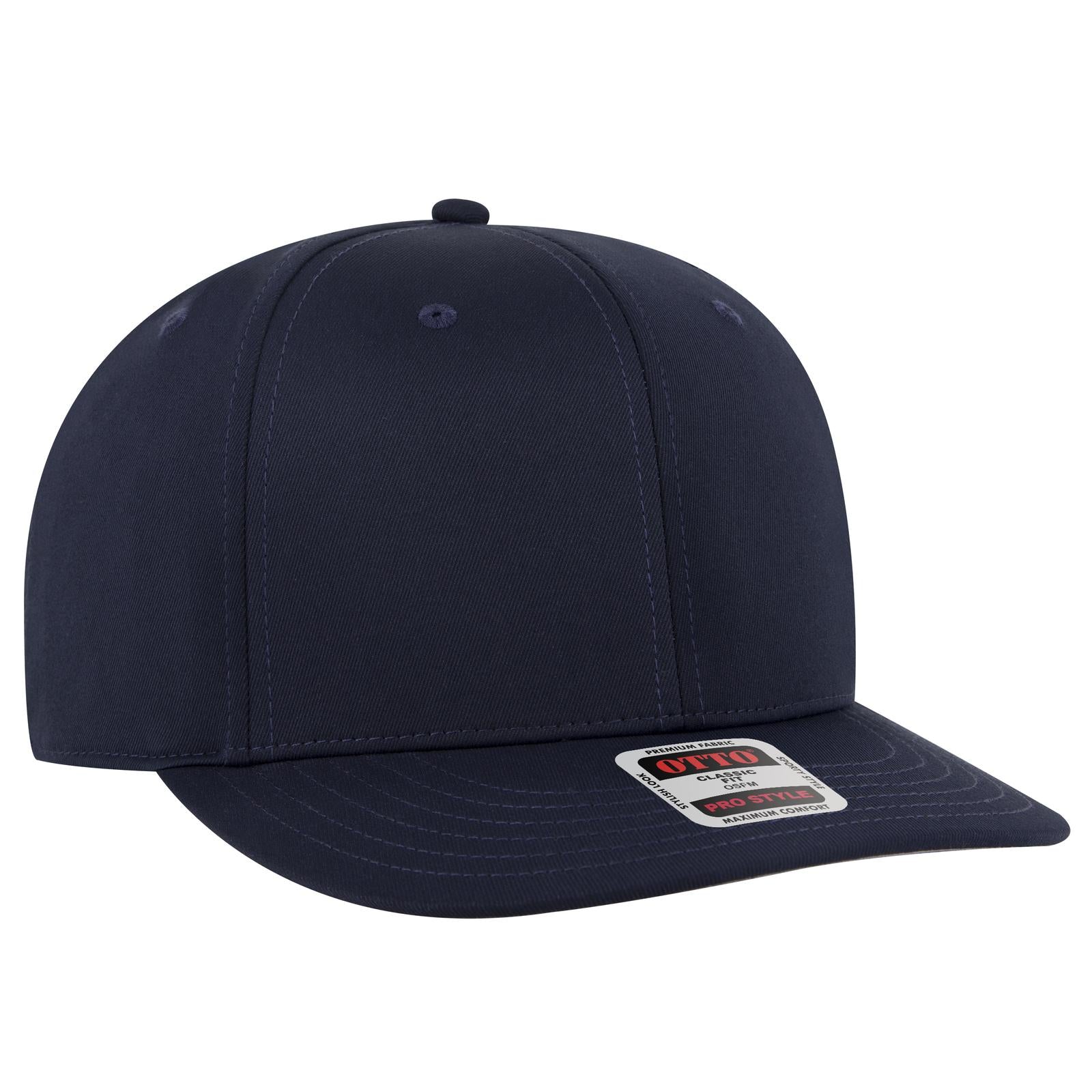 Right View of 004 - Navy OTTO CAP 6 Panel Pro Style Baseball Cap