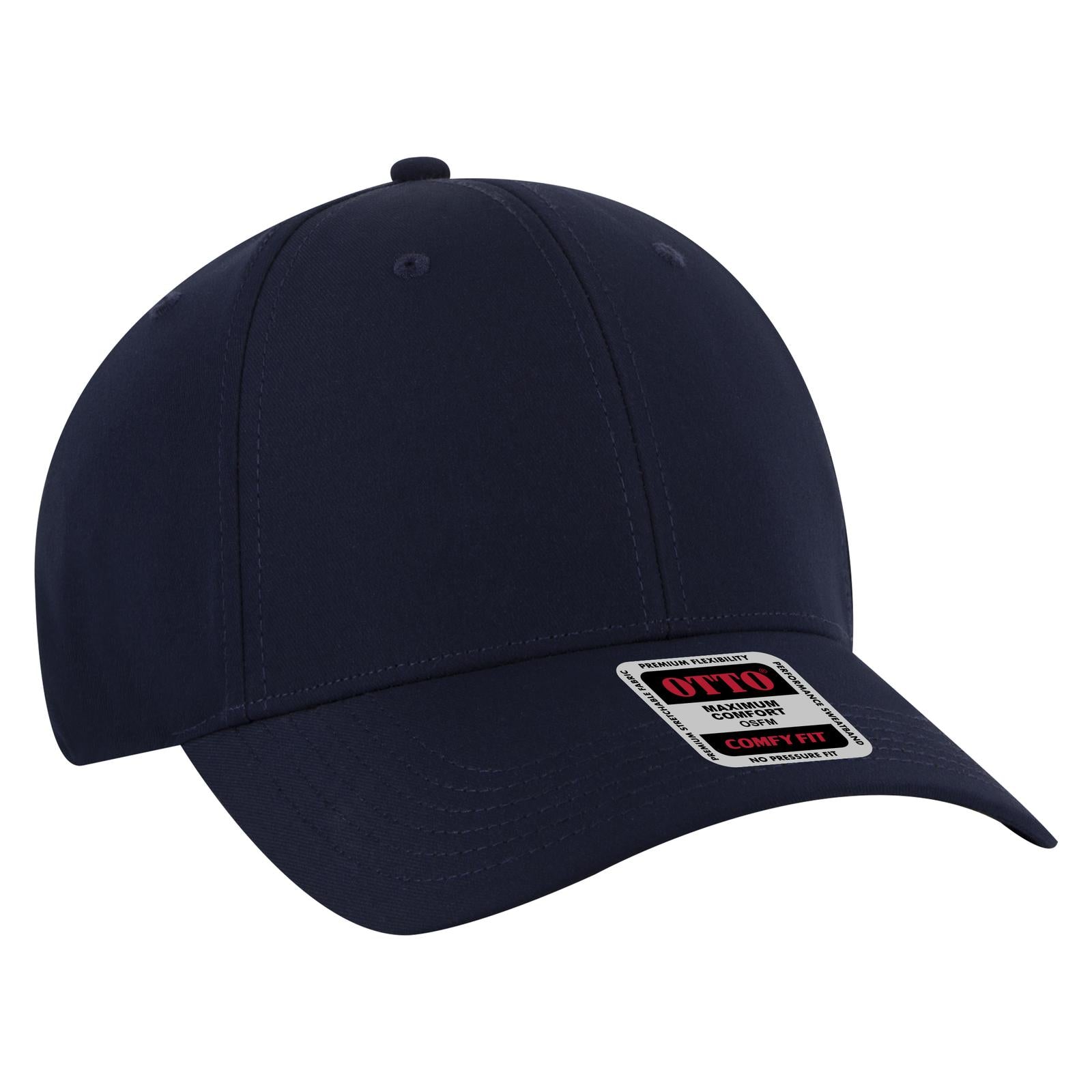 Front View of 004 - Navy OTTO CAP "OTTO COMFY FIT" 6 Panel Low Profile Baseball Cap