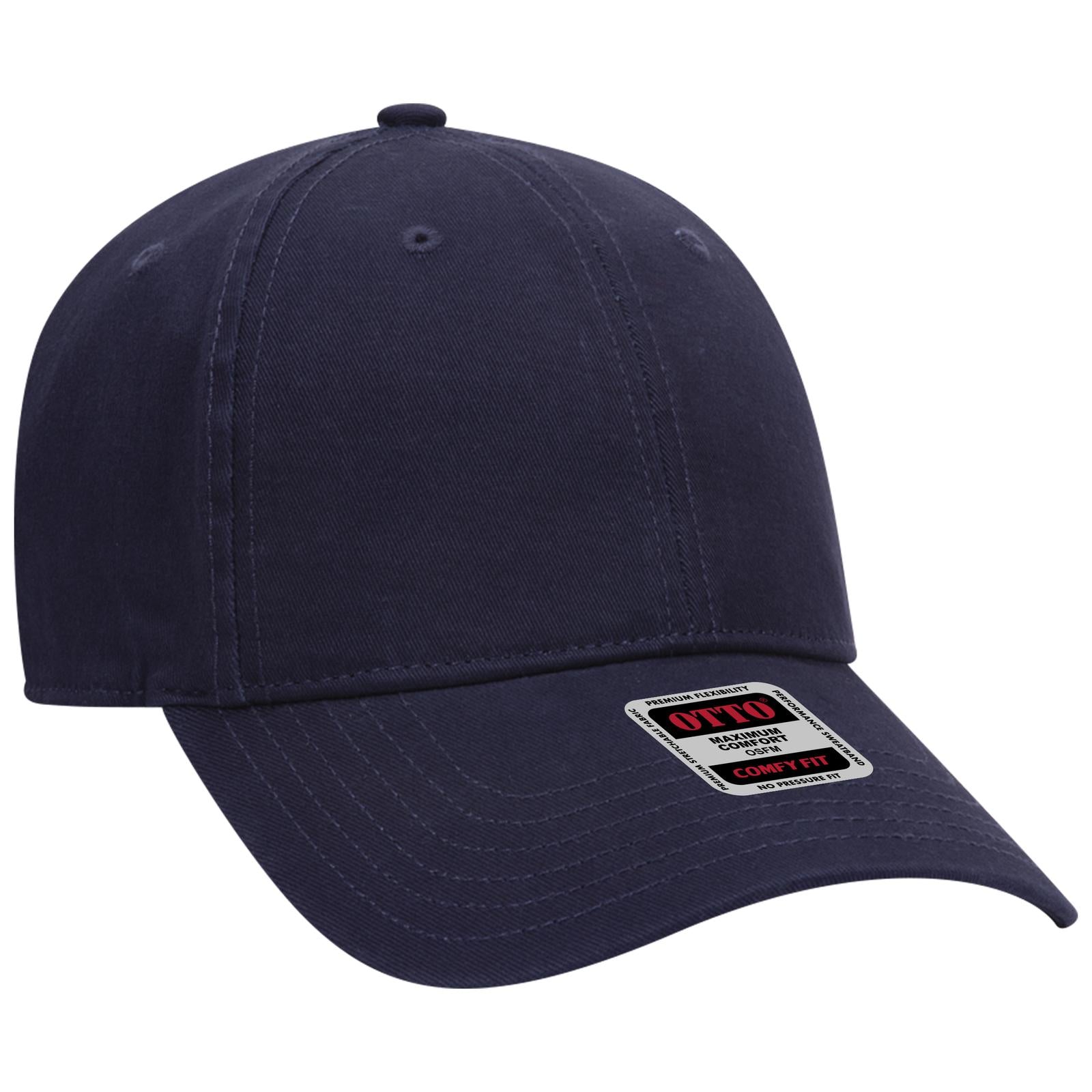 Front View of 004 - Navy OTTO CAP "OTTO COMFY FIT" 6 Panel Low Profile Dad Hat
