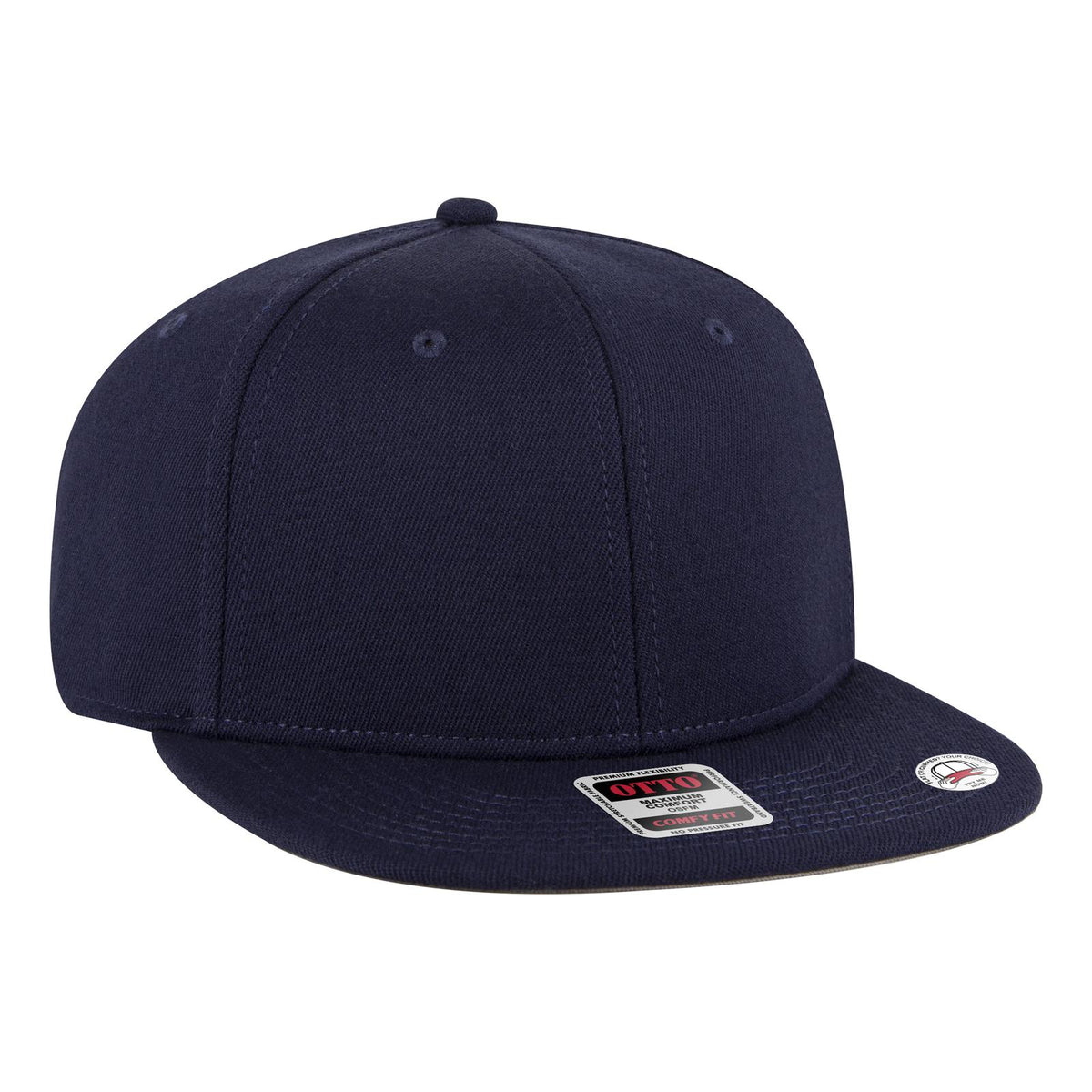 Right View of 004 - Navy OTTO CAP "OTTO COMFY FIT" 6 Panel Pro Style Snapback Hat