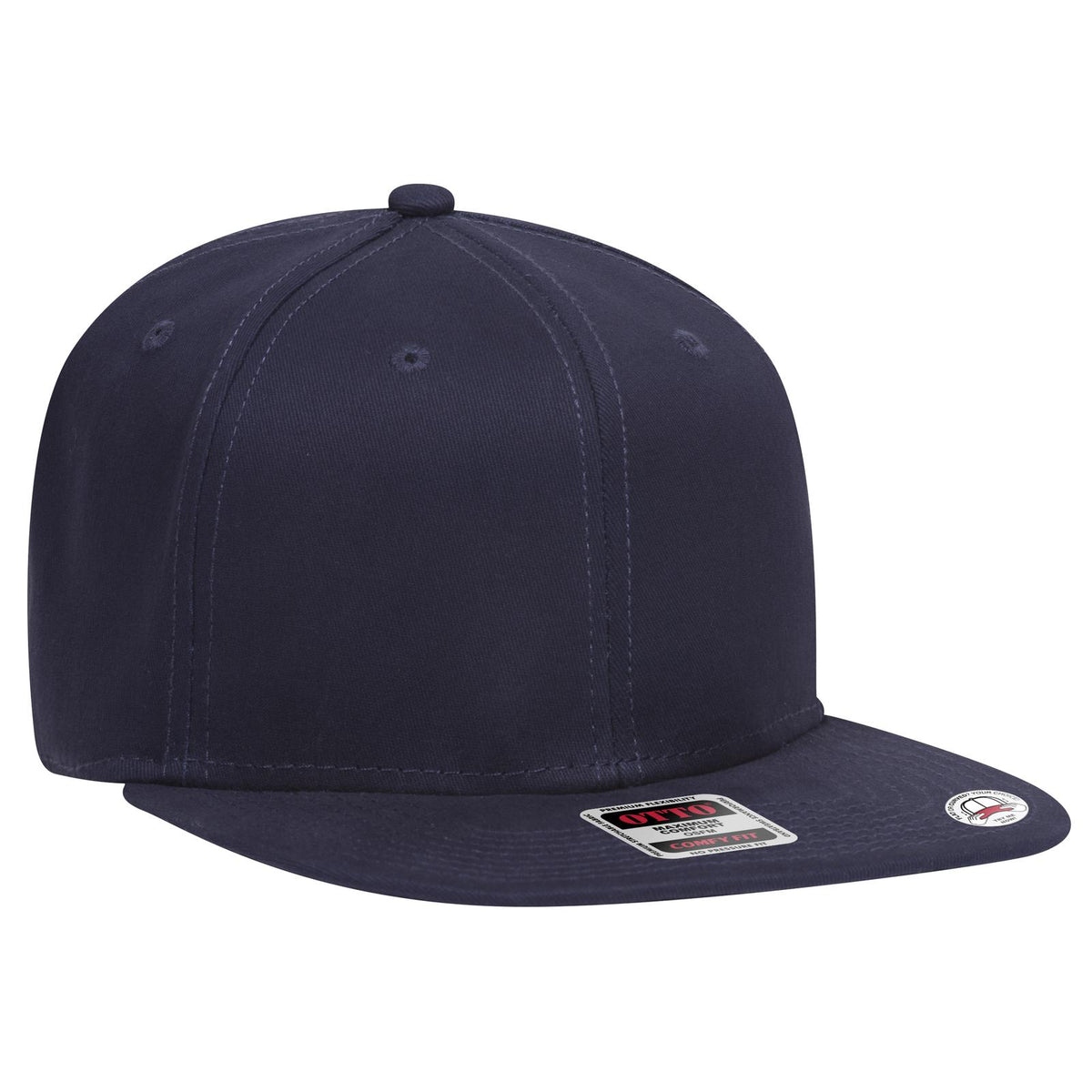Right View of 004 - Navy OTTO CAP "OTTO COMFY FIT" 6 Panel Pro Style Snapback Hat