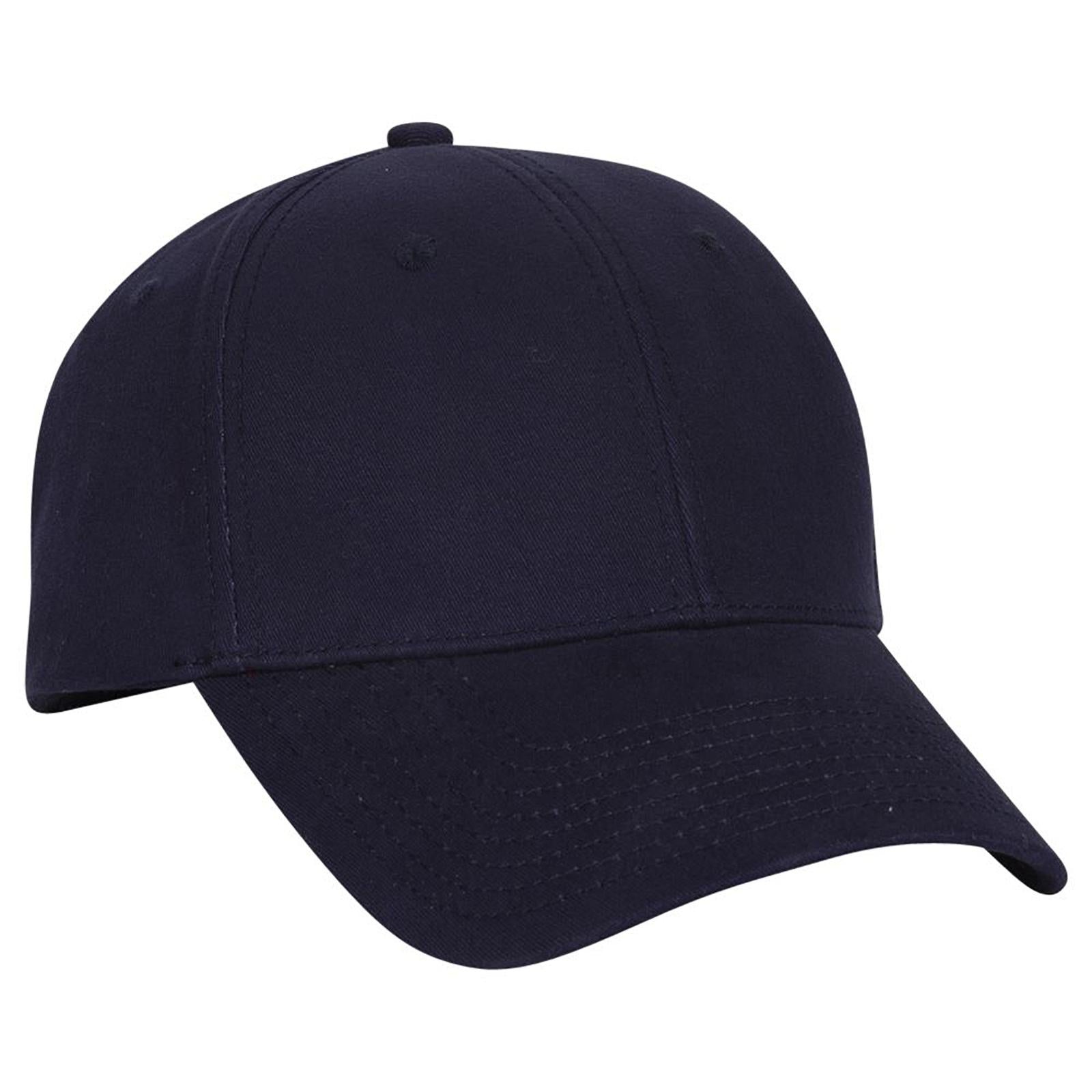 Front View of 004 - Navy OTTO CAP "OTTO FLEX" Fitted 6 Panel Low Profile Baseball Cap