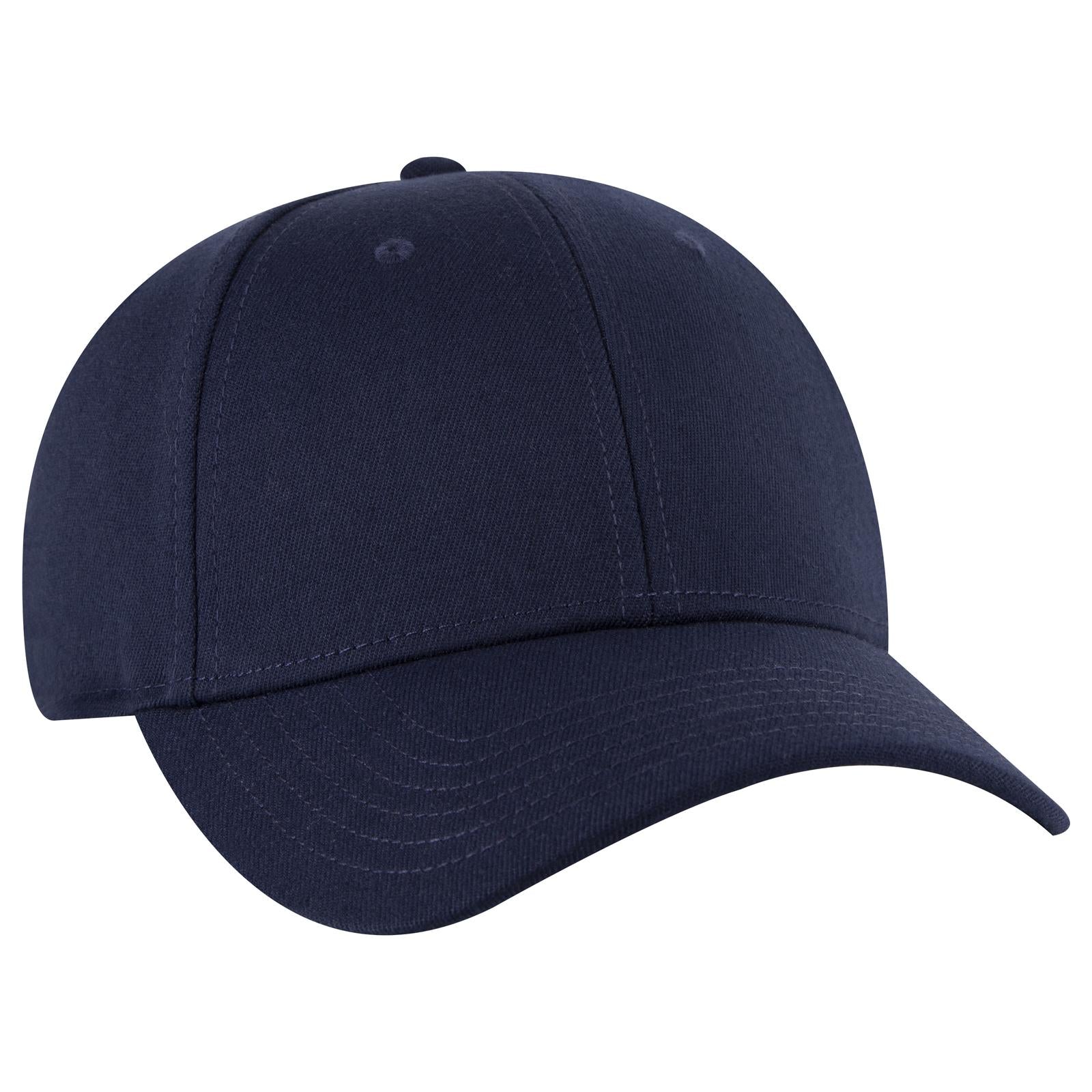 Right View of 004 - Navy OTTO CAP "OTTO FLEX" Fitted 6 Panel Low Profile Baseball Cap