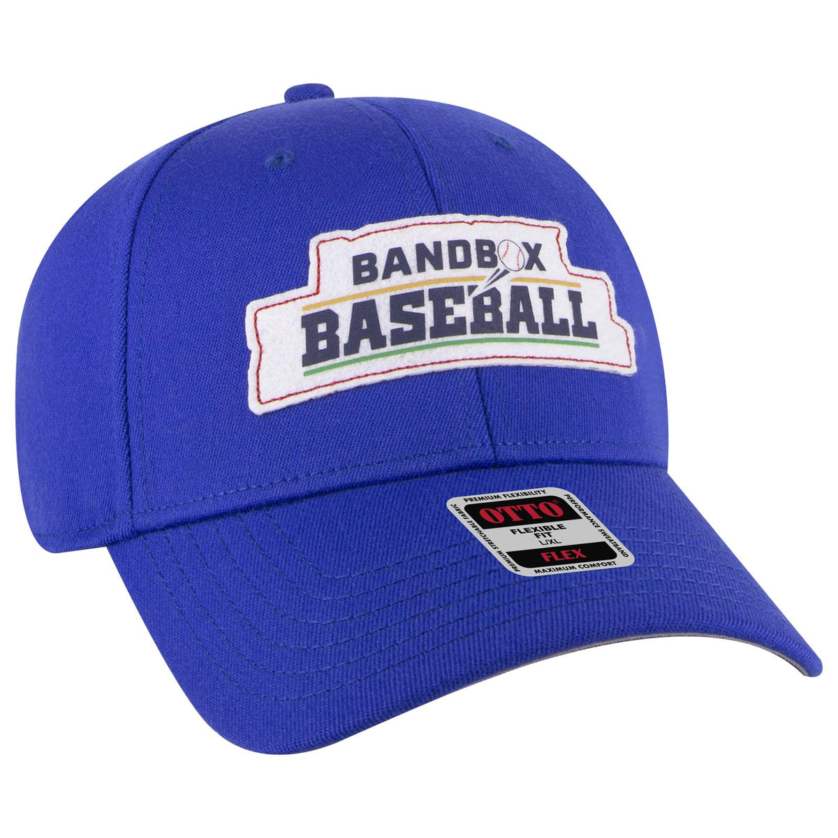 Right View of 004 - Navy OTTO CAP "OTTO FLEX" Fitted 6 Panel Low Profile Baseball Cap