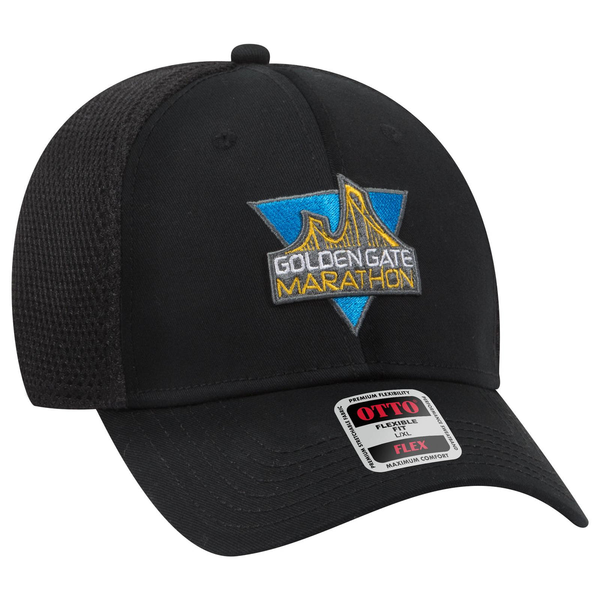 Right View of 004 - Navy OTTO CAP "OTTO FLEX" Fitted 6 Panel Low Profile Baseball Cap